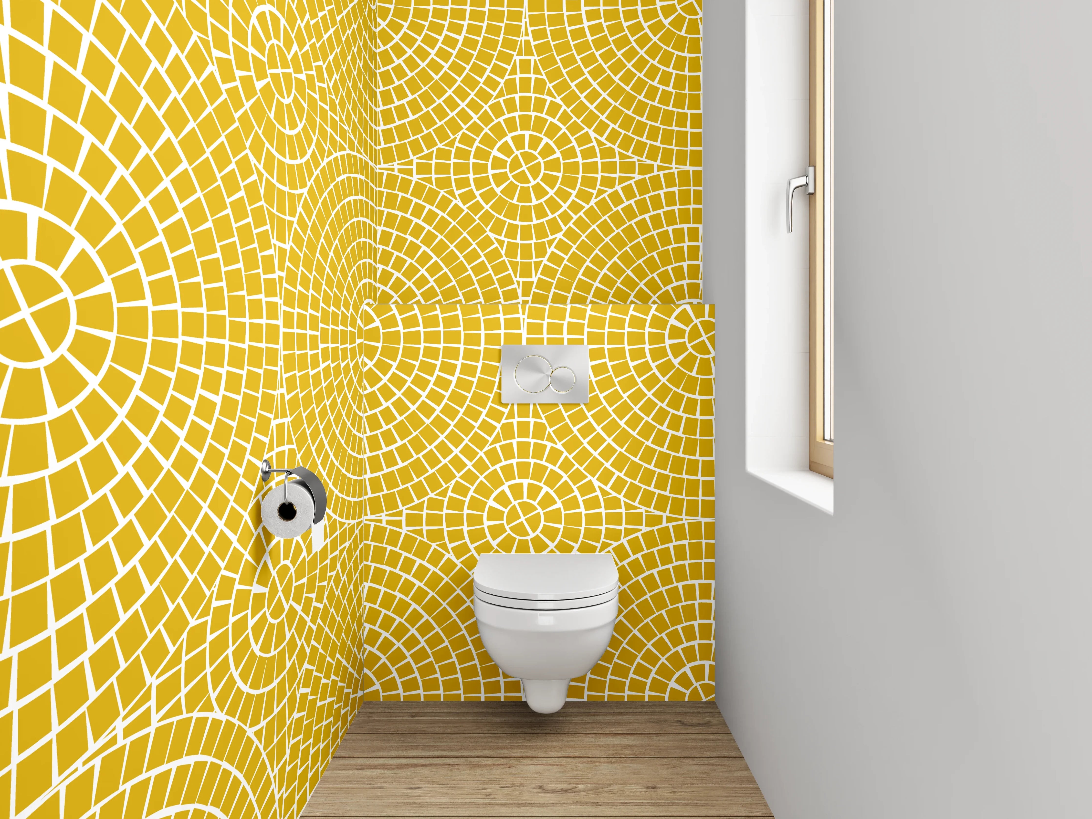 WC-Rückwand - Helle und elegante Muster-Designs