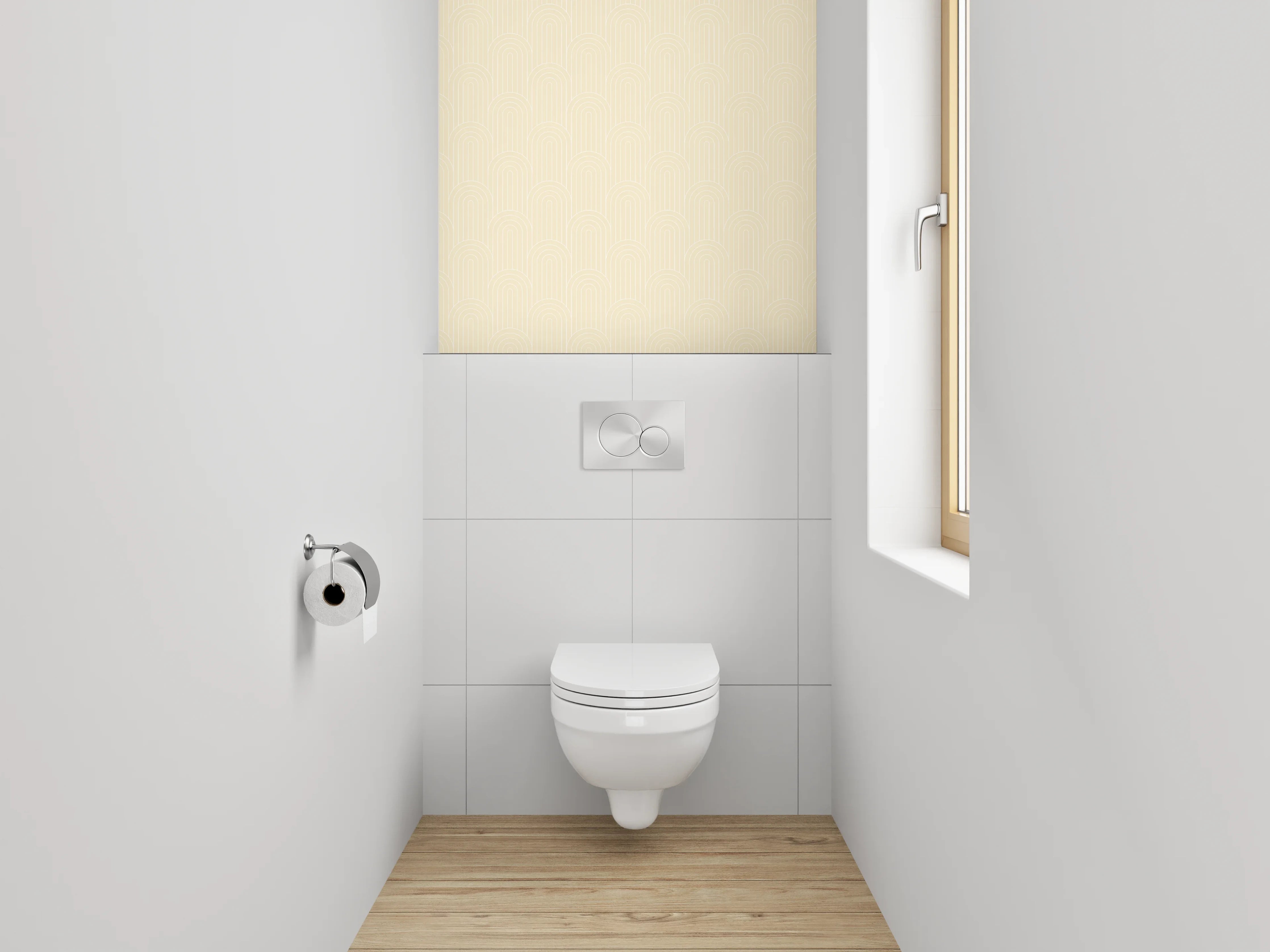 WC-Rückwand - Helle, kreative Wohnraumgestaltung