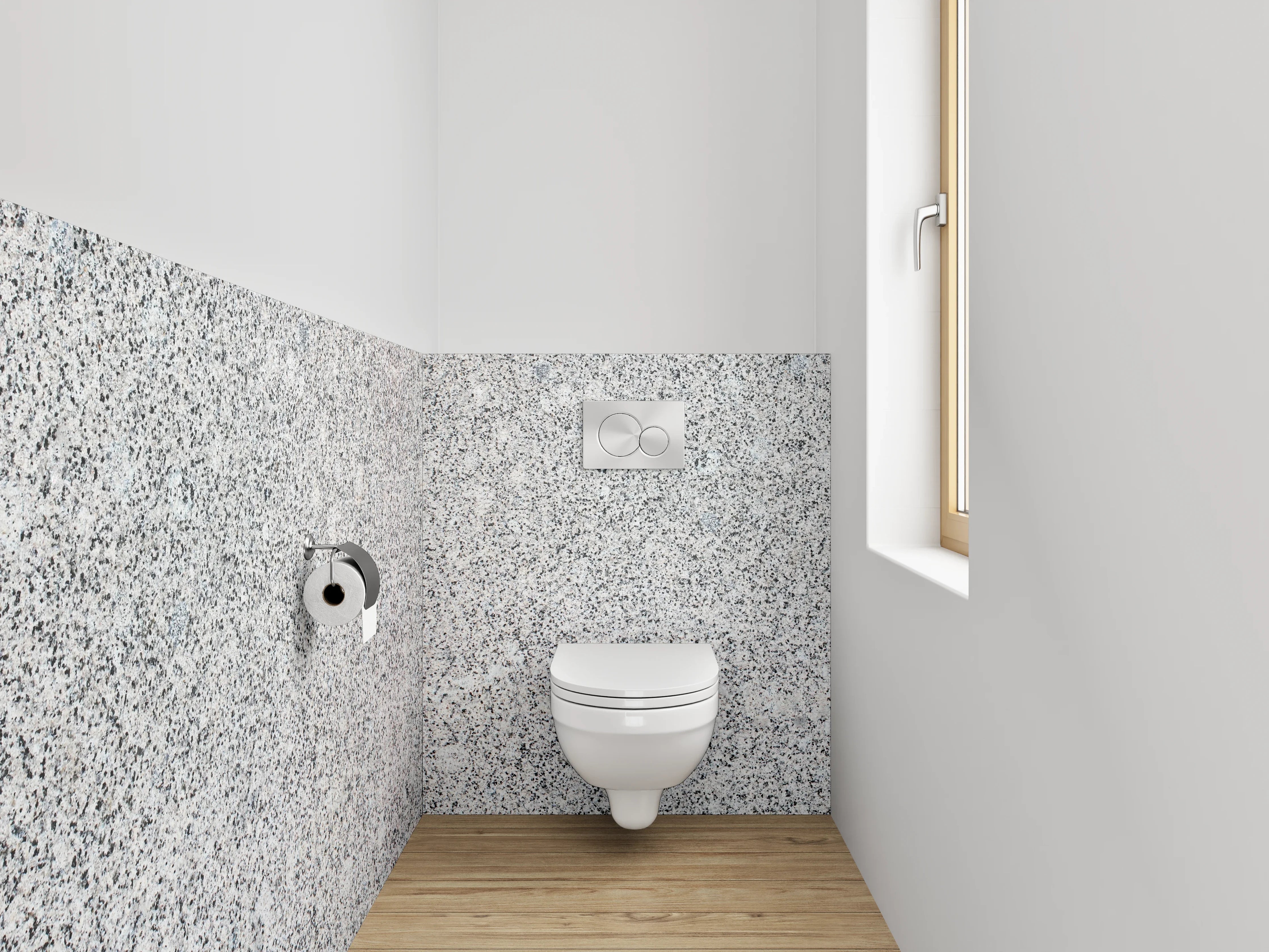 WC-Rückwand - Heller Granitlook für moderne Räume