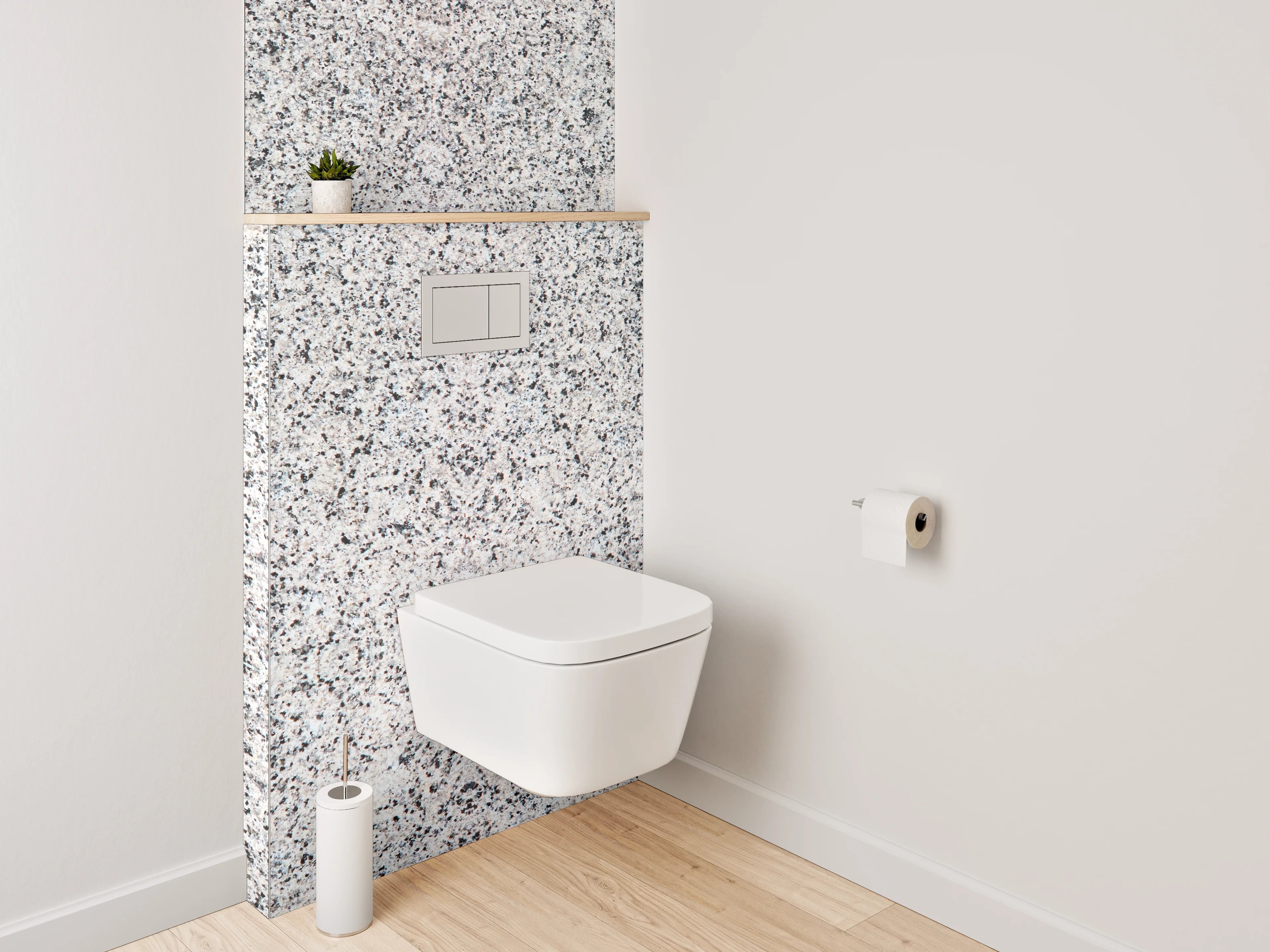 WC-Rückwand - Heller Granitlook für moderne Räume