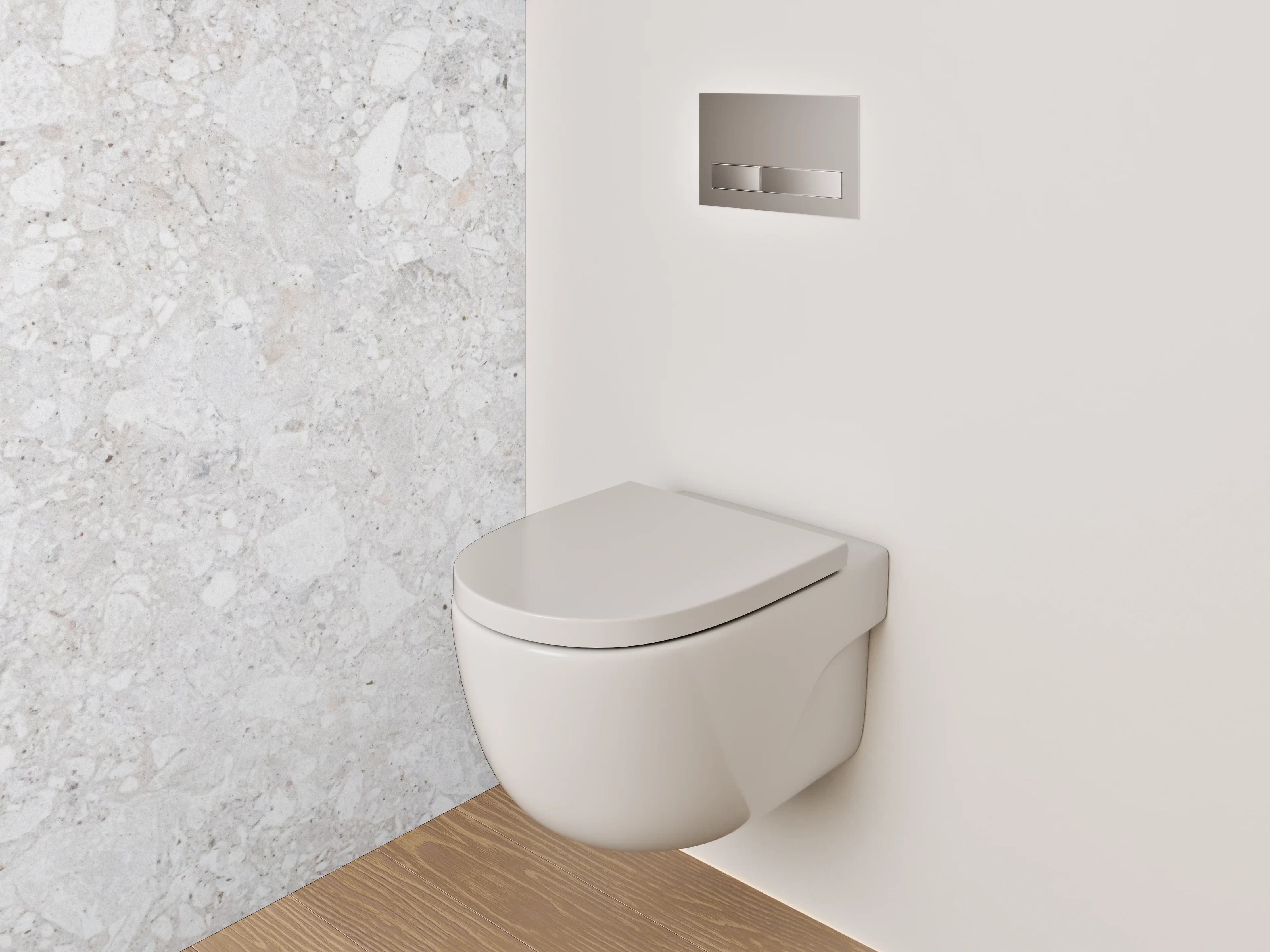 WC-Rückwand - Heller Marmor Look Fliesenoptik