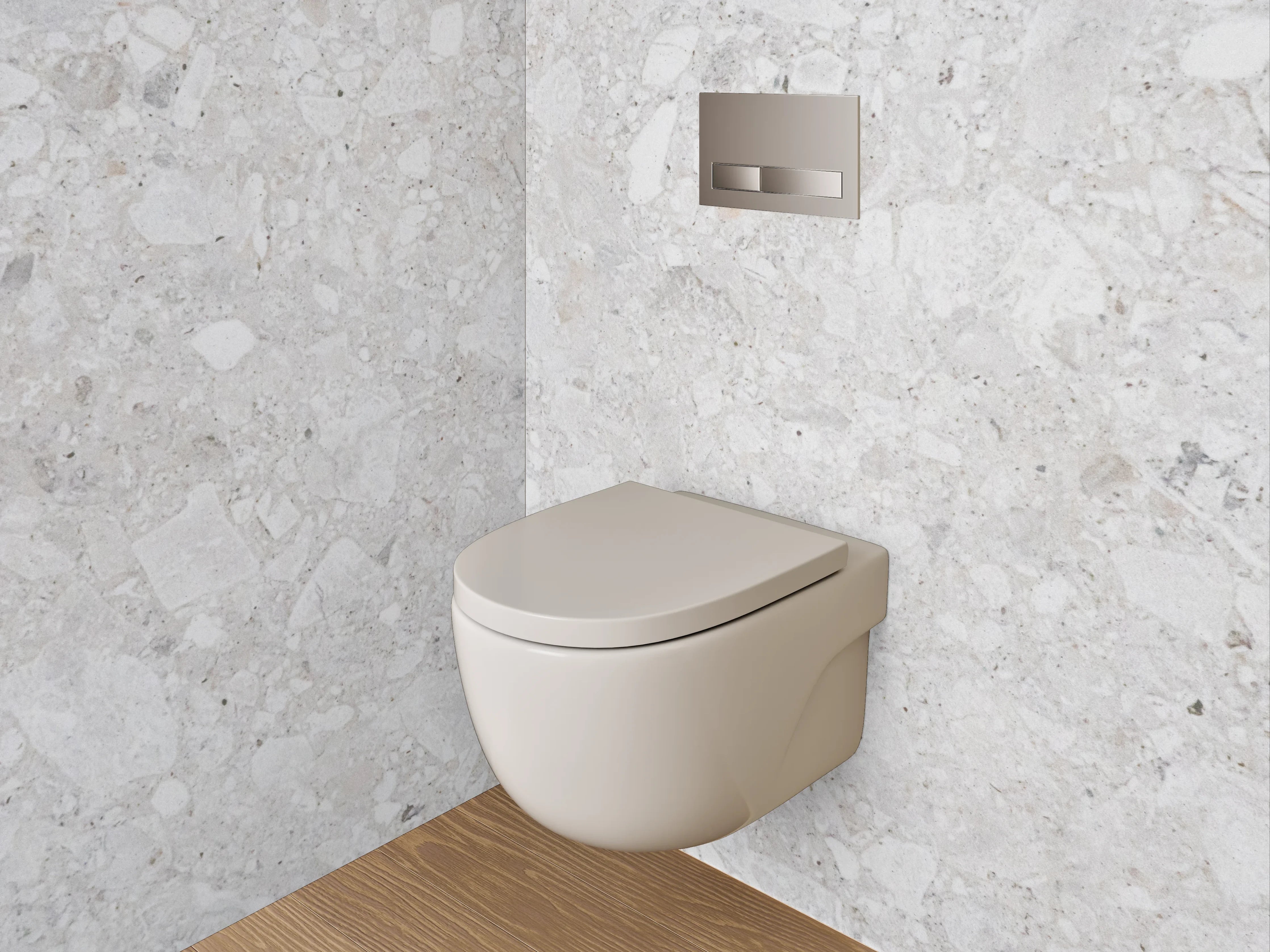 WC-Rückwand - Heller Marmor Look Fliesenoptik