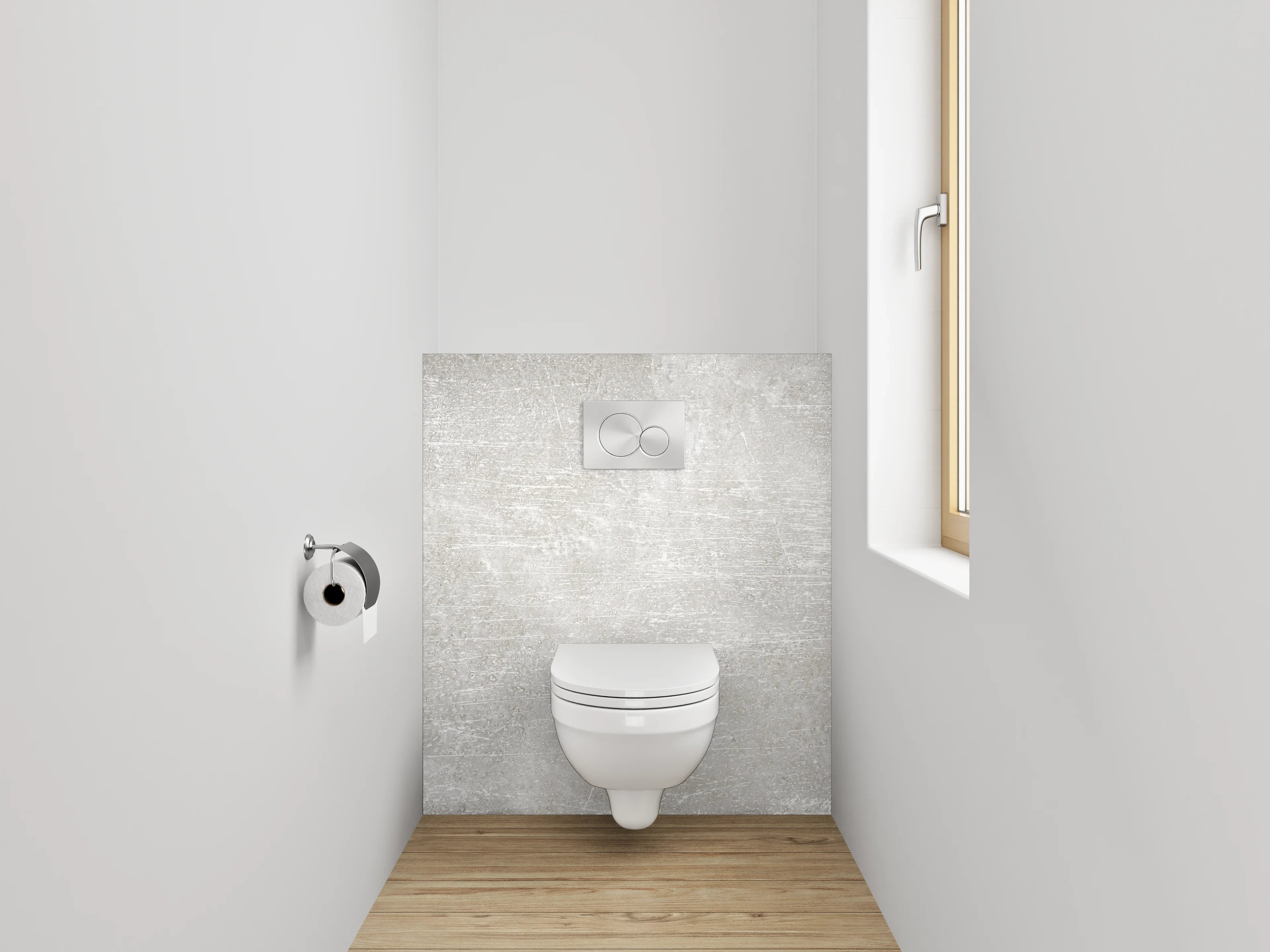 WC-Rückwand - Heller Marmor-Look Weiß-Grau