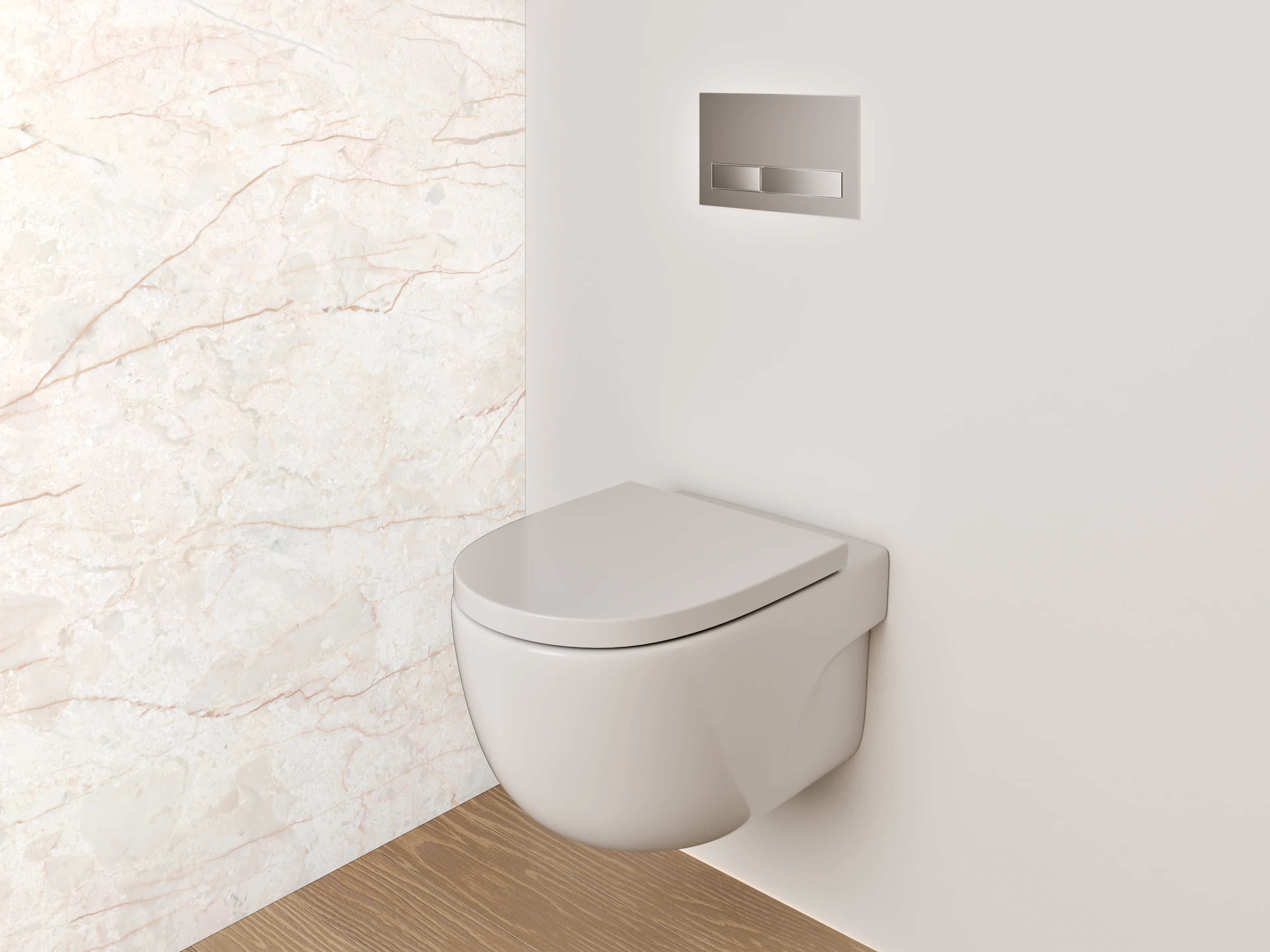 WC-Rückwand - Heller Marmorlook für moderne Räume