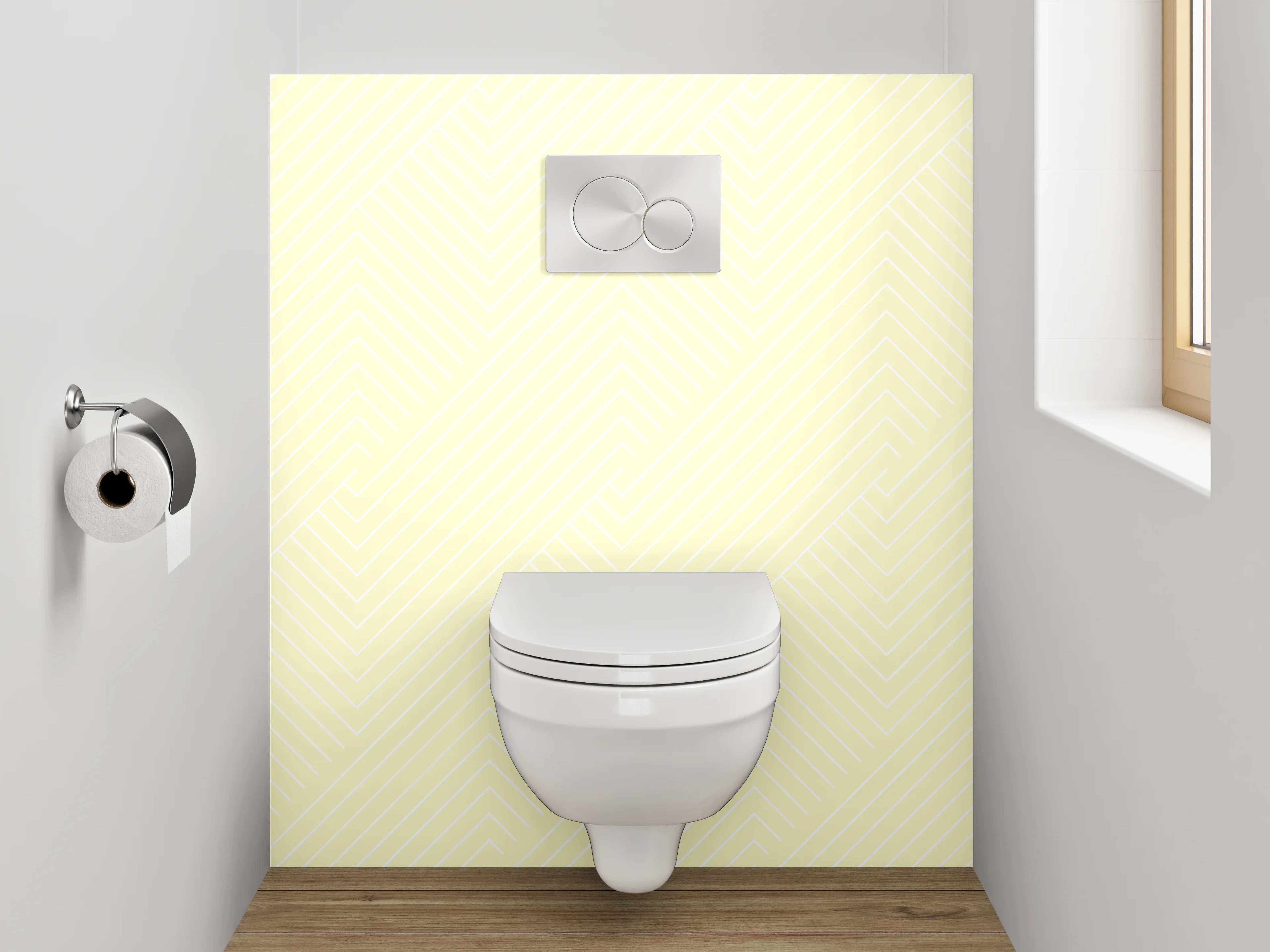 WC-Rückwand - Helles Chevron-Muster Beige
