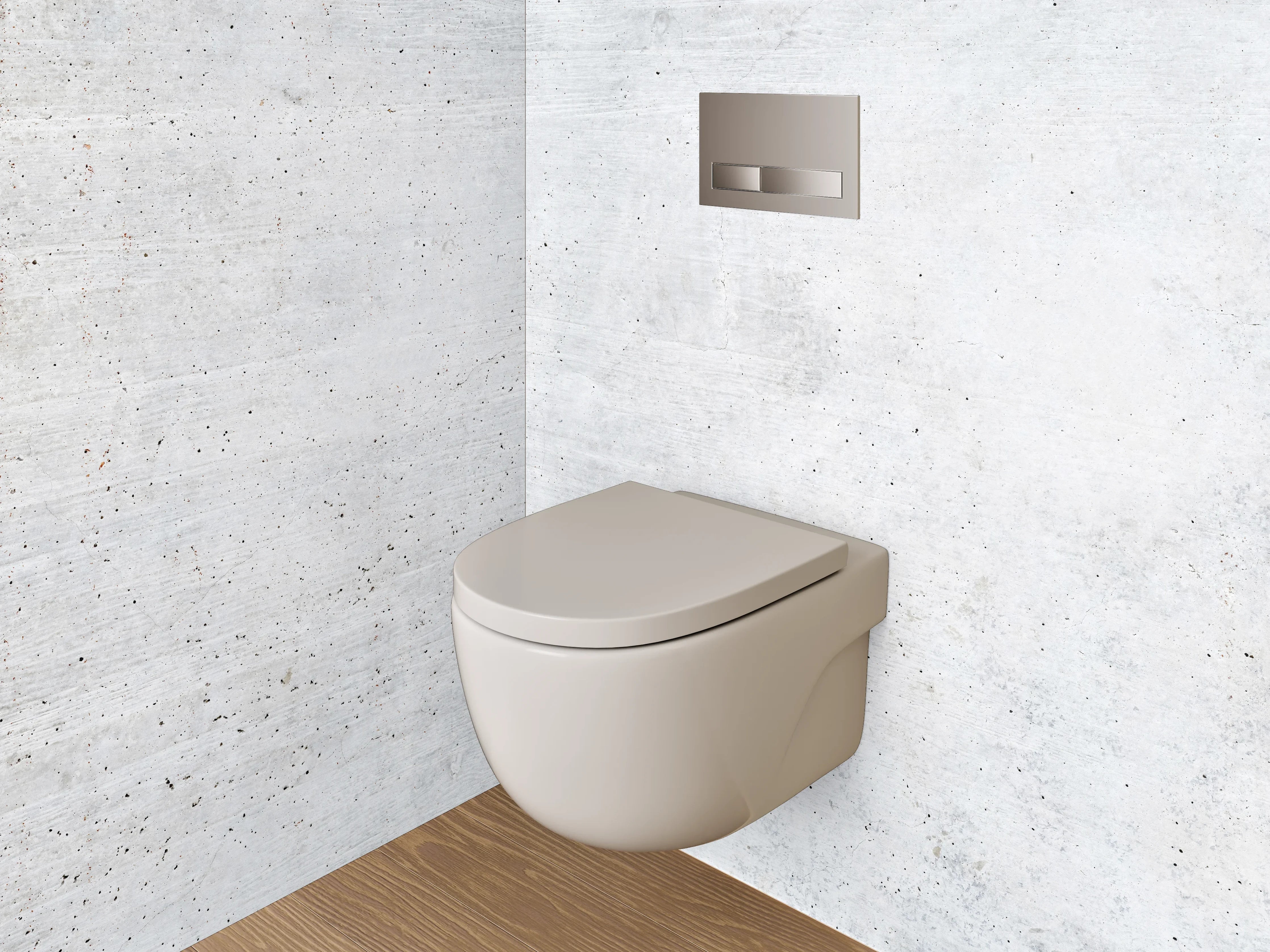 WC-Rückwand - Helles Grauen mit Struktur