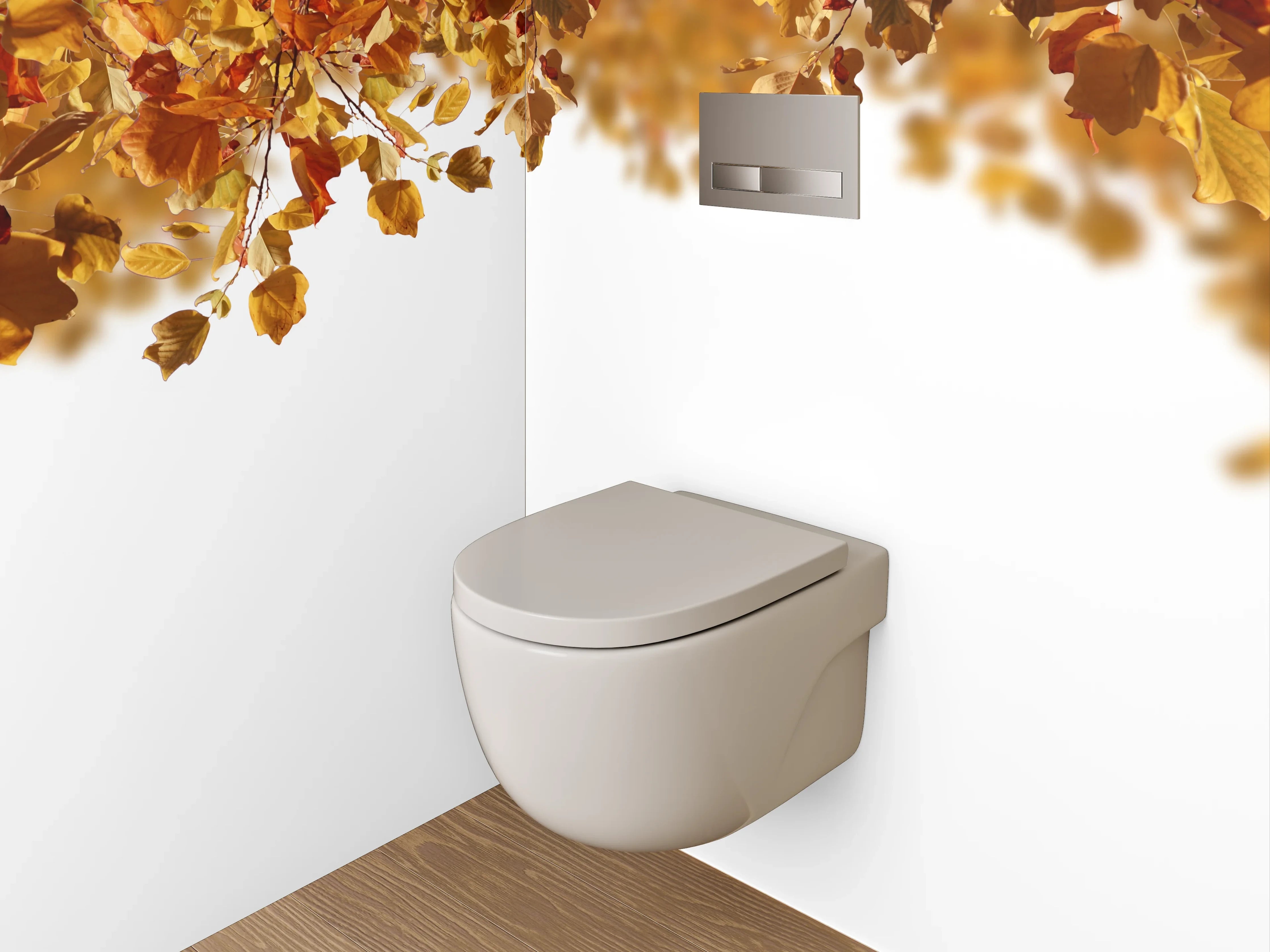 WC-Rückwand - Herbstliche Blätterdecke