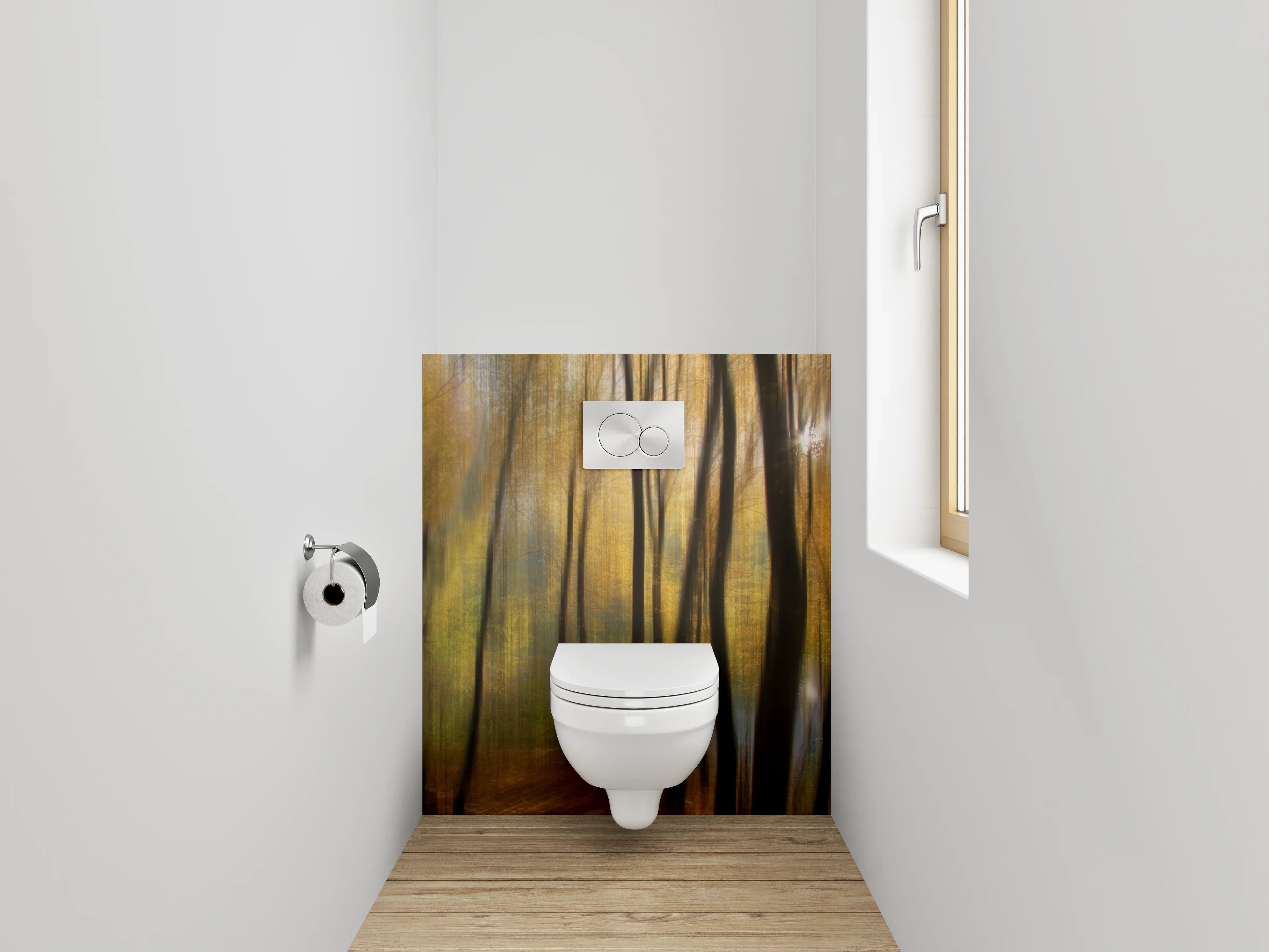 WC-Rückwand - Herbstlicher Wald Impressionismus Fotokunst