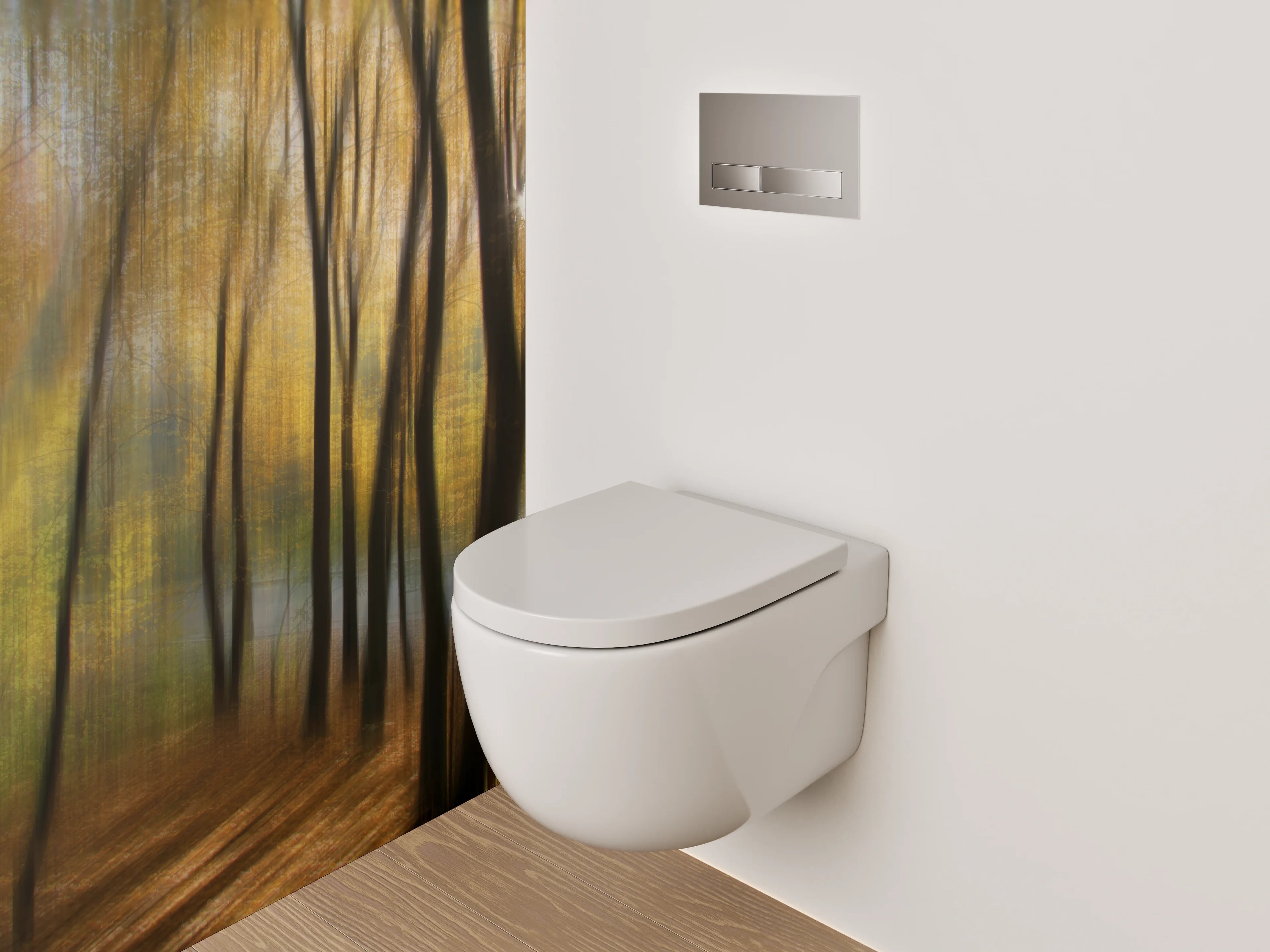 WC-Rückwand - Herbstlicher Wald Impressionismus Fotokunst