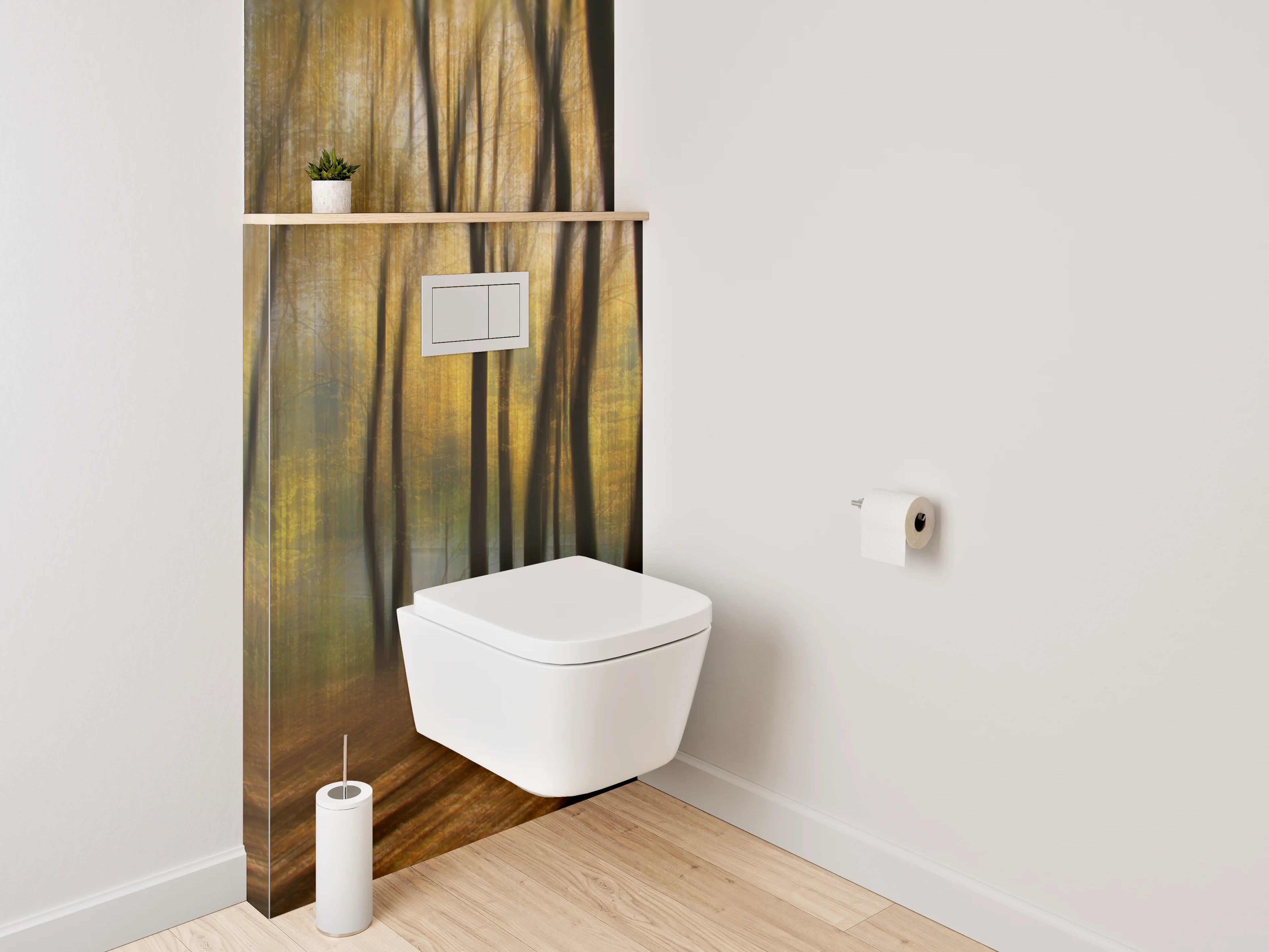 WC-Rückwand - Herbstlicher Wald Impressionismus Fotokunst