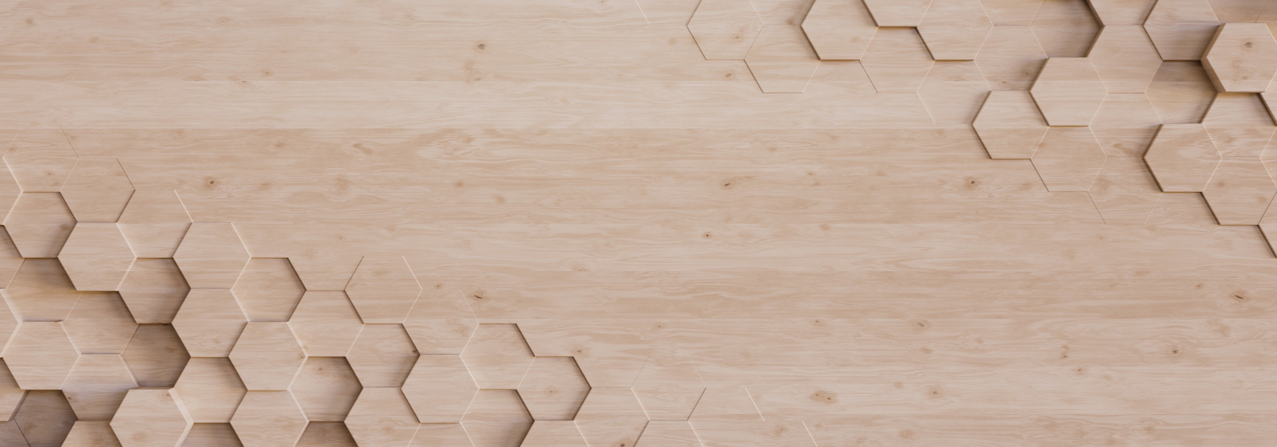 WC-Rückwand-Hexagon Holz Muster Modern