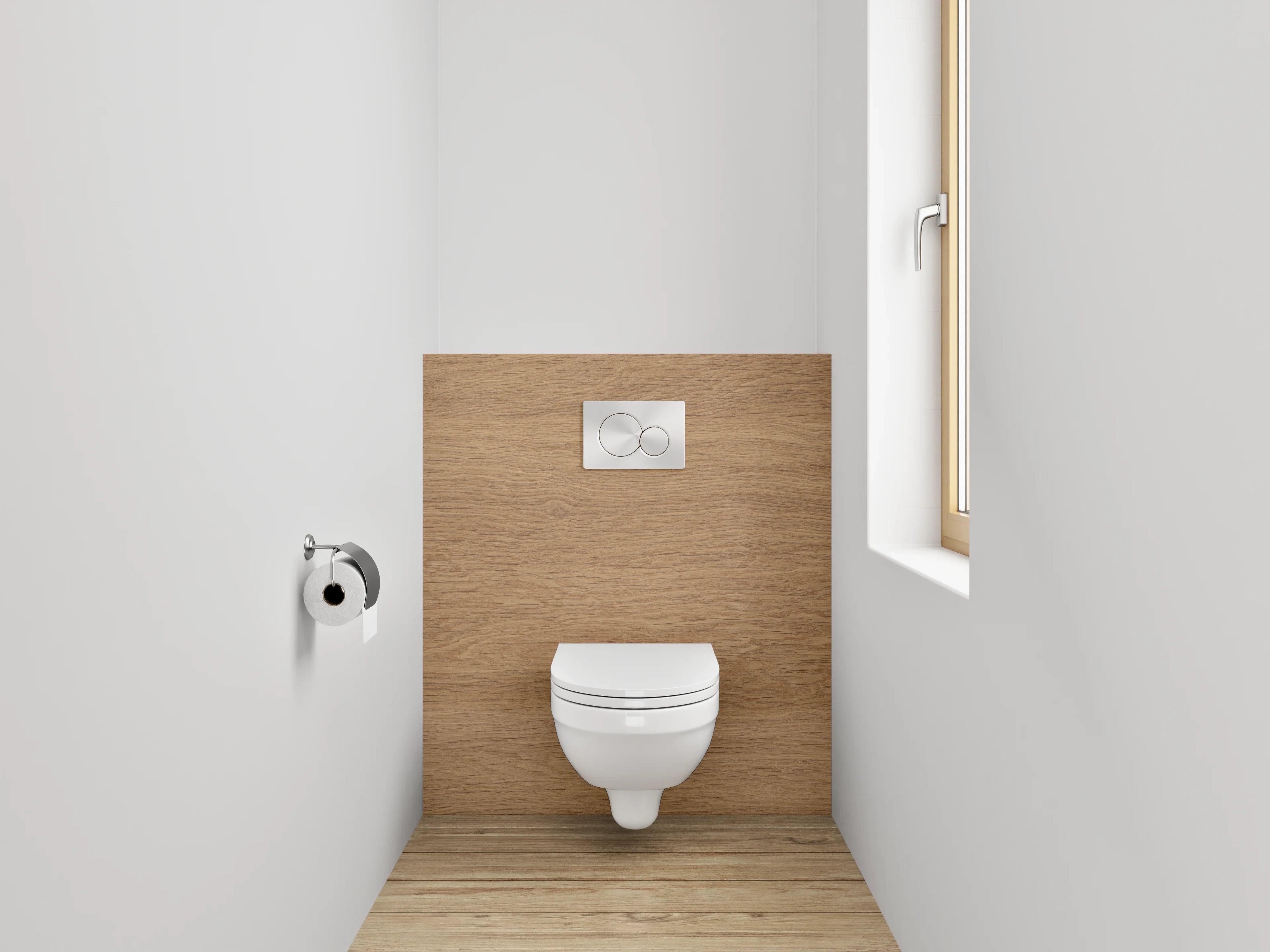 WC-Rückwand - Hochwertiges Holz-Textur Design