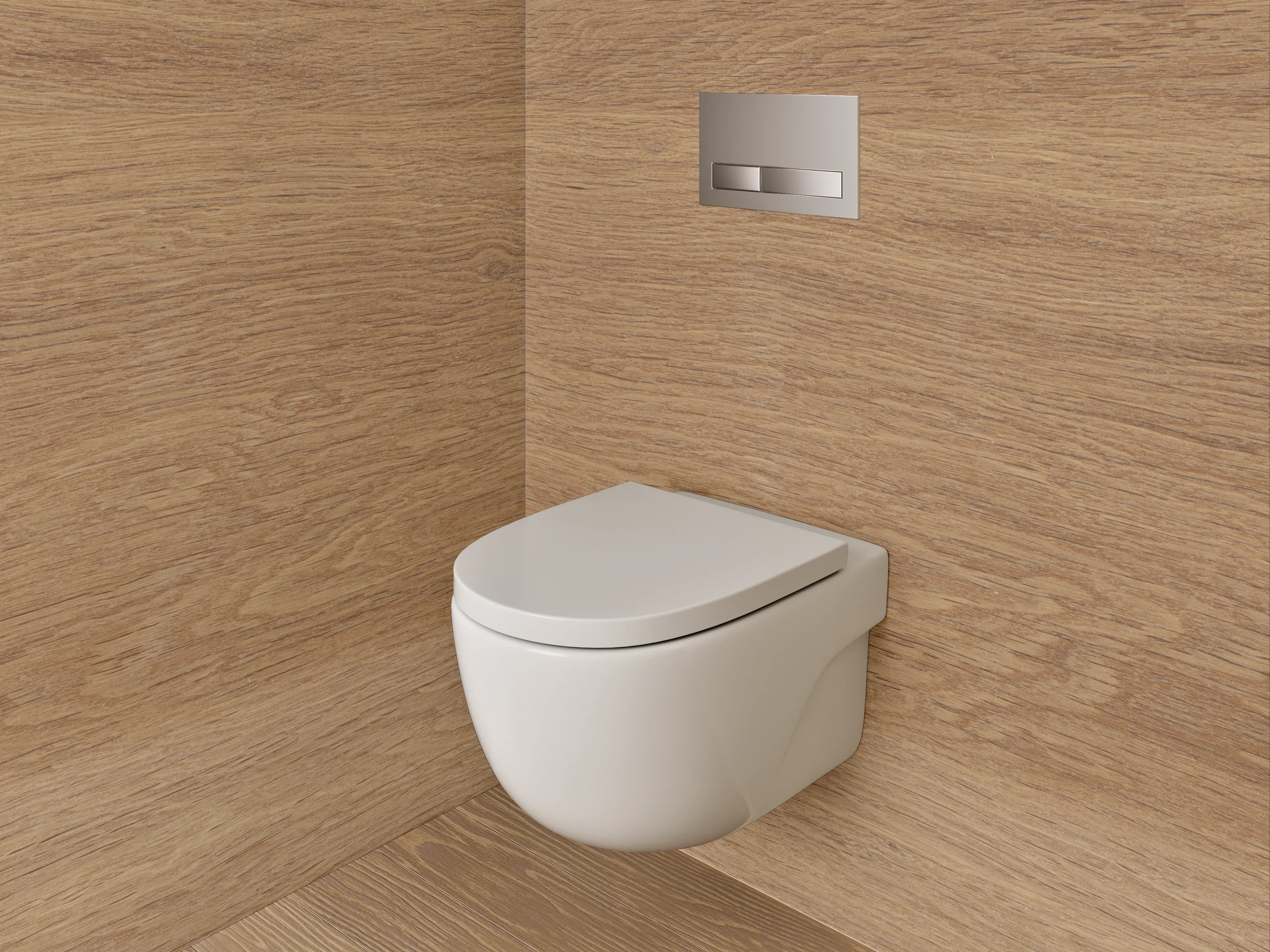 WC-Rückwand - Hochwertiges Holz-Textur Design