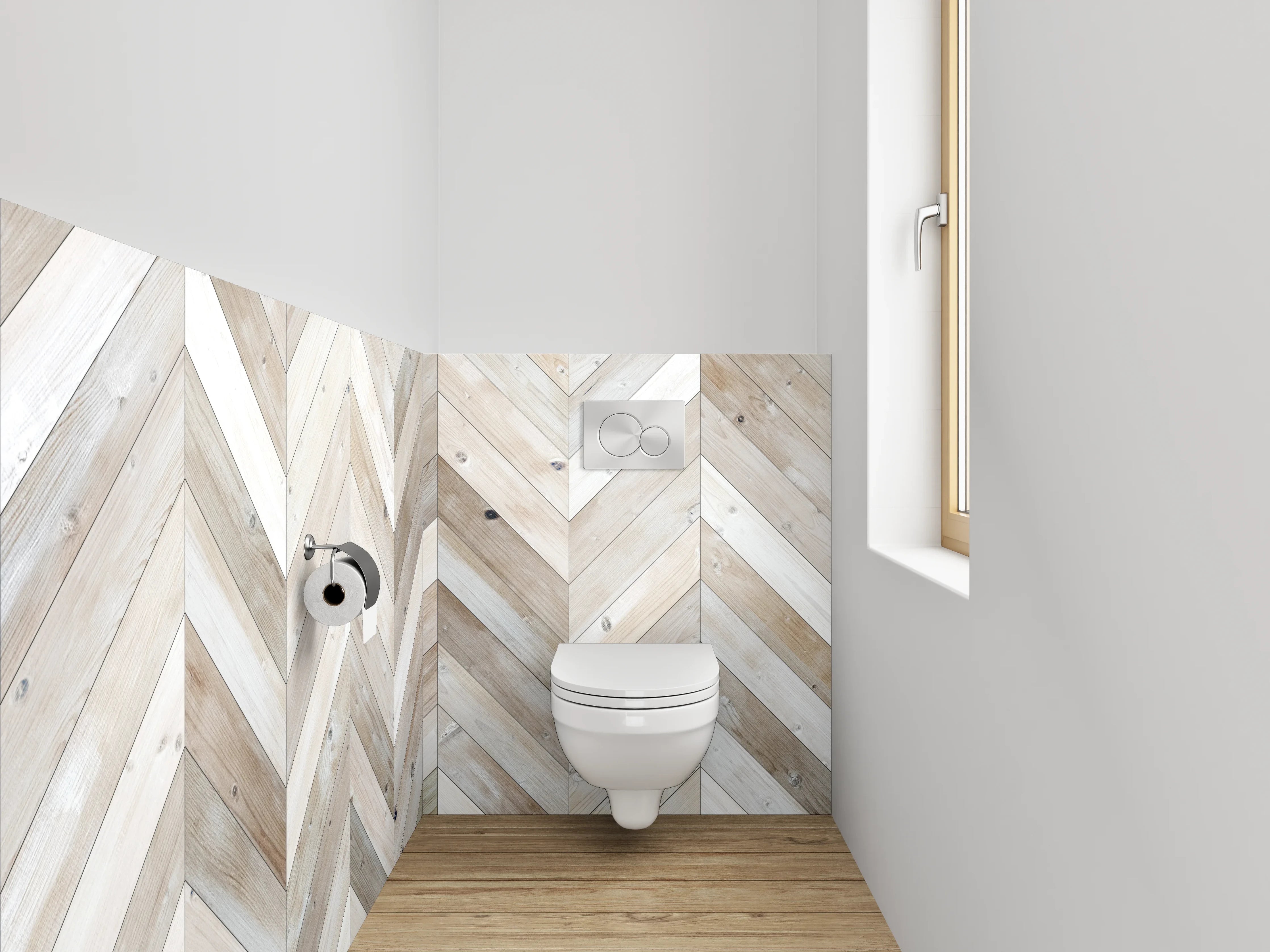 WC-Rückwand - Hochwertiges Holzdesign mit Naturär-Charme