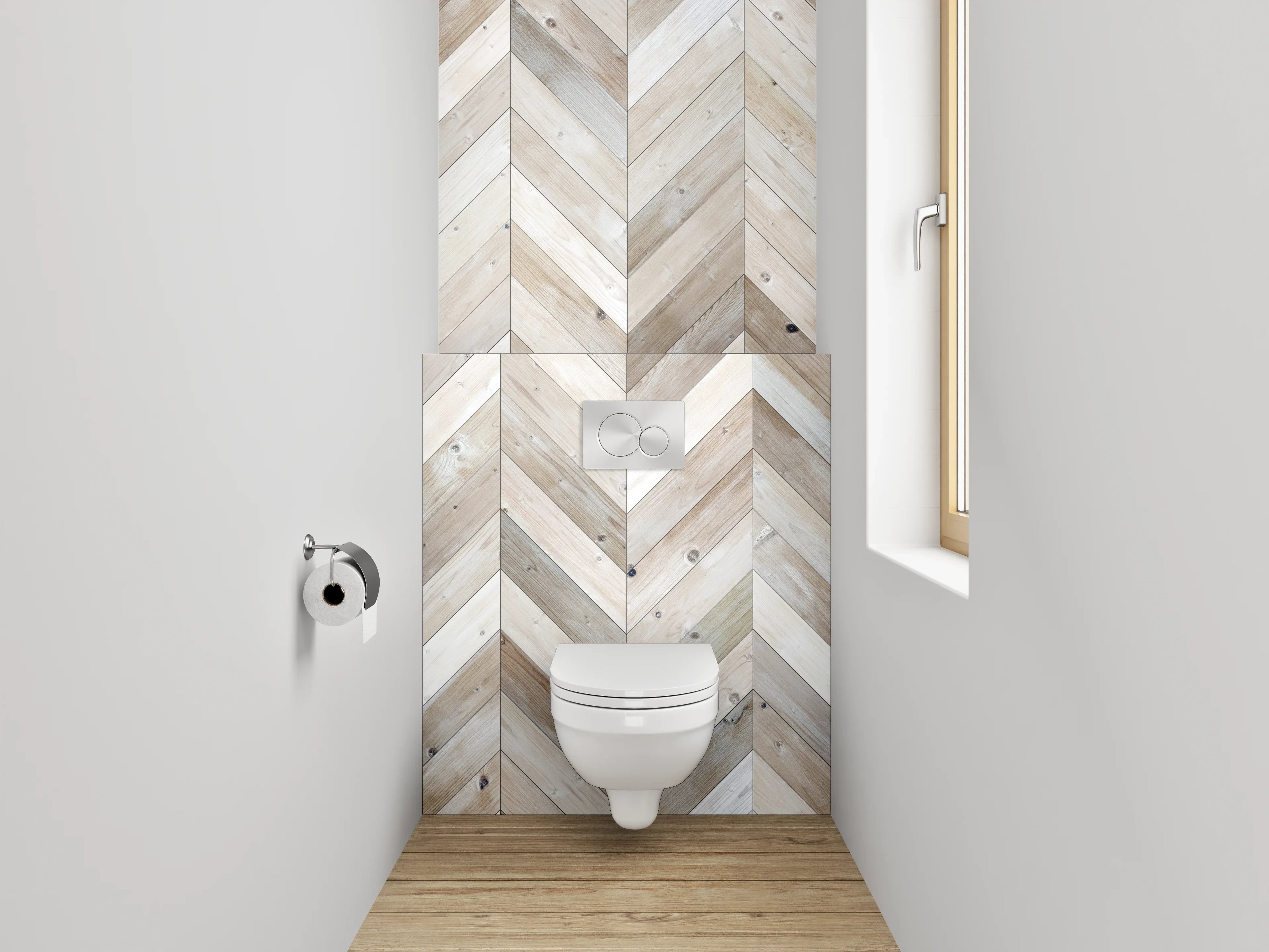 WC-Rückwand - Hochwertiges Holzdesign mit Naturär-Charme