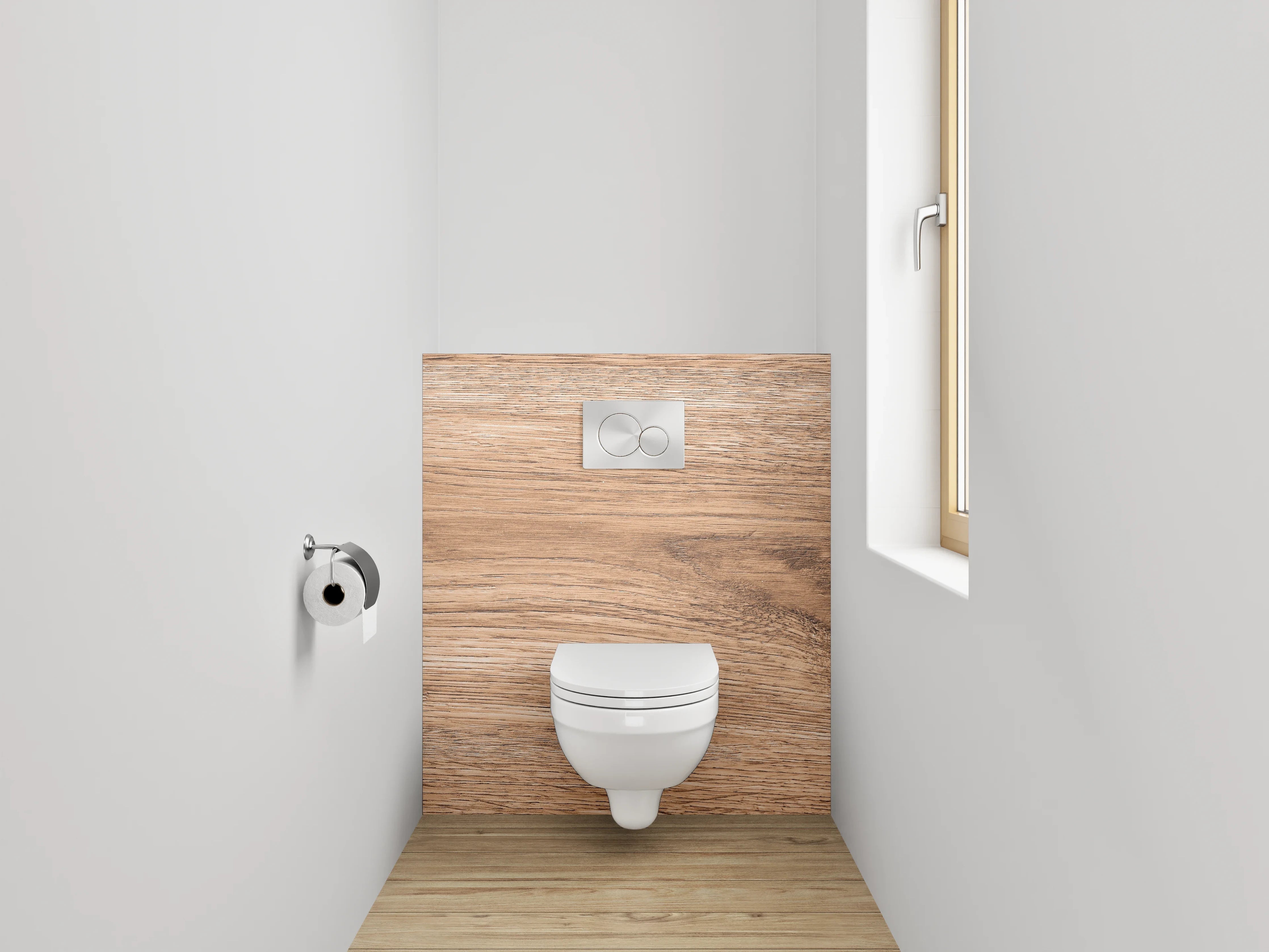 WC-Rückwand - Hölzerne Oberfläche mit natürlicher Maserung