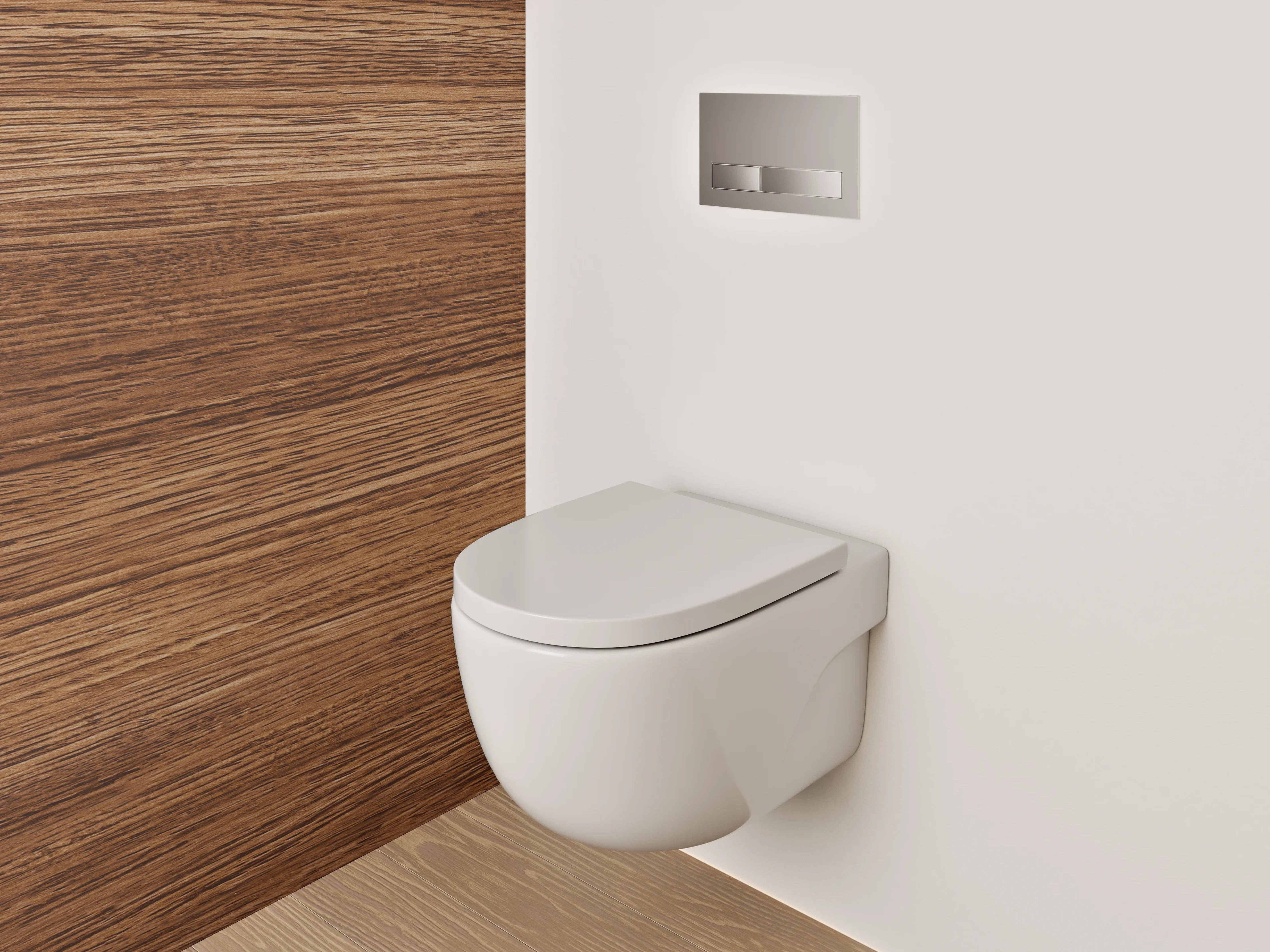 WC-Rückwand - Holzoptik Braun Dekor