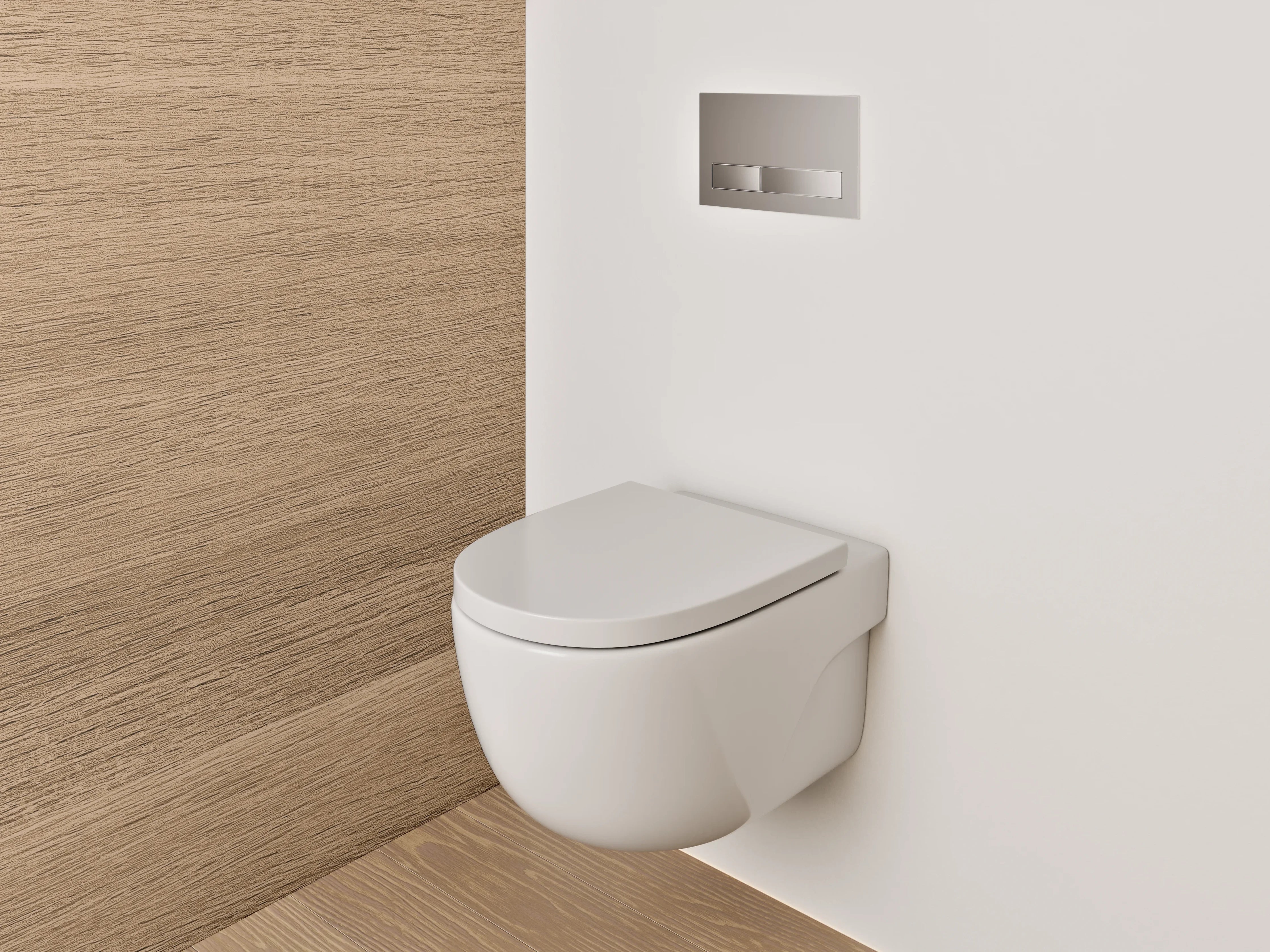 WC-Rückwand - Holzoptik Braun Dekorplatte