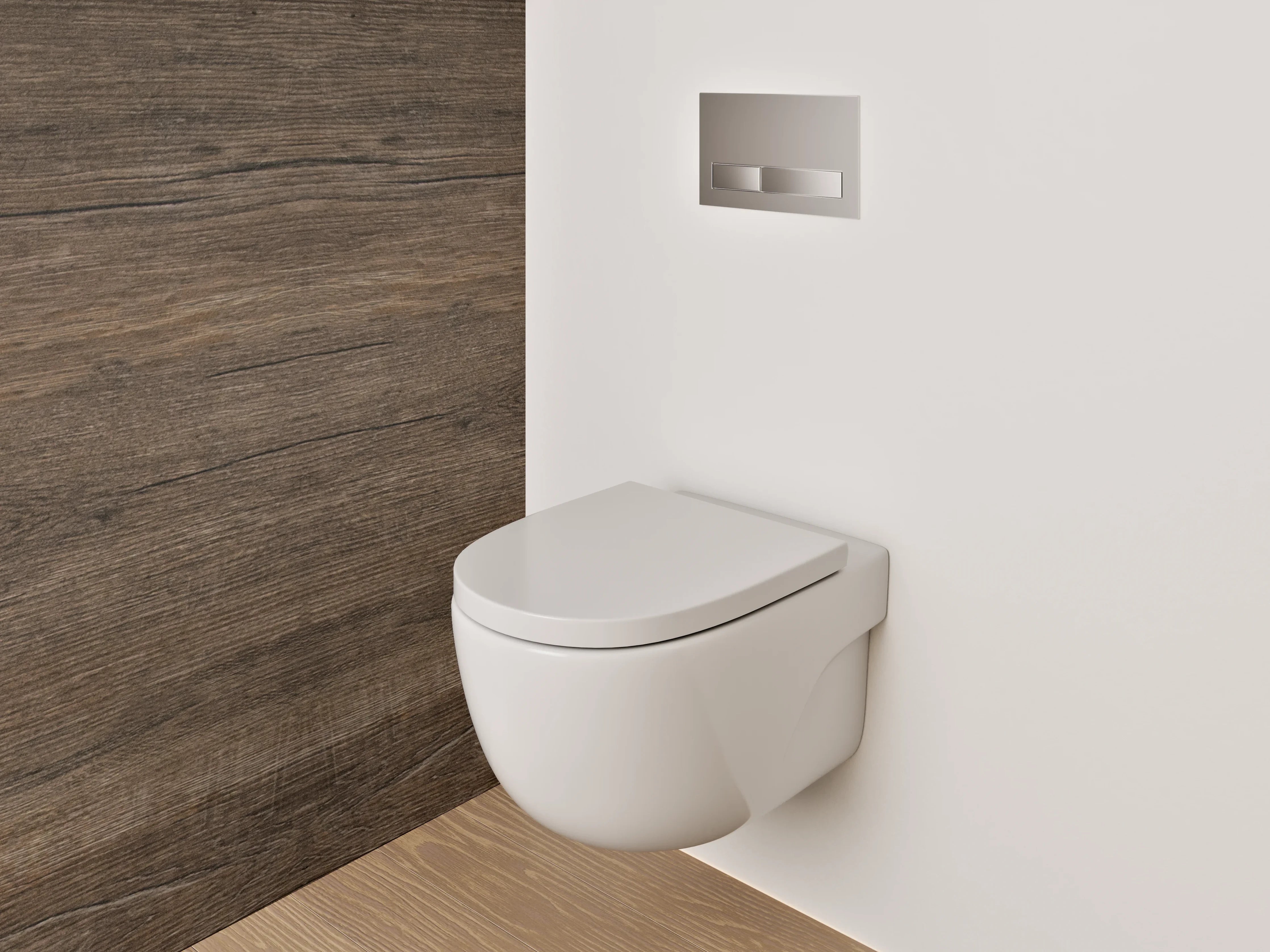 WC-Rückwand - Holzoptik Braun Fliesen Dekor