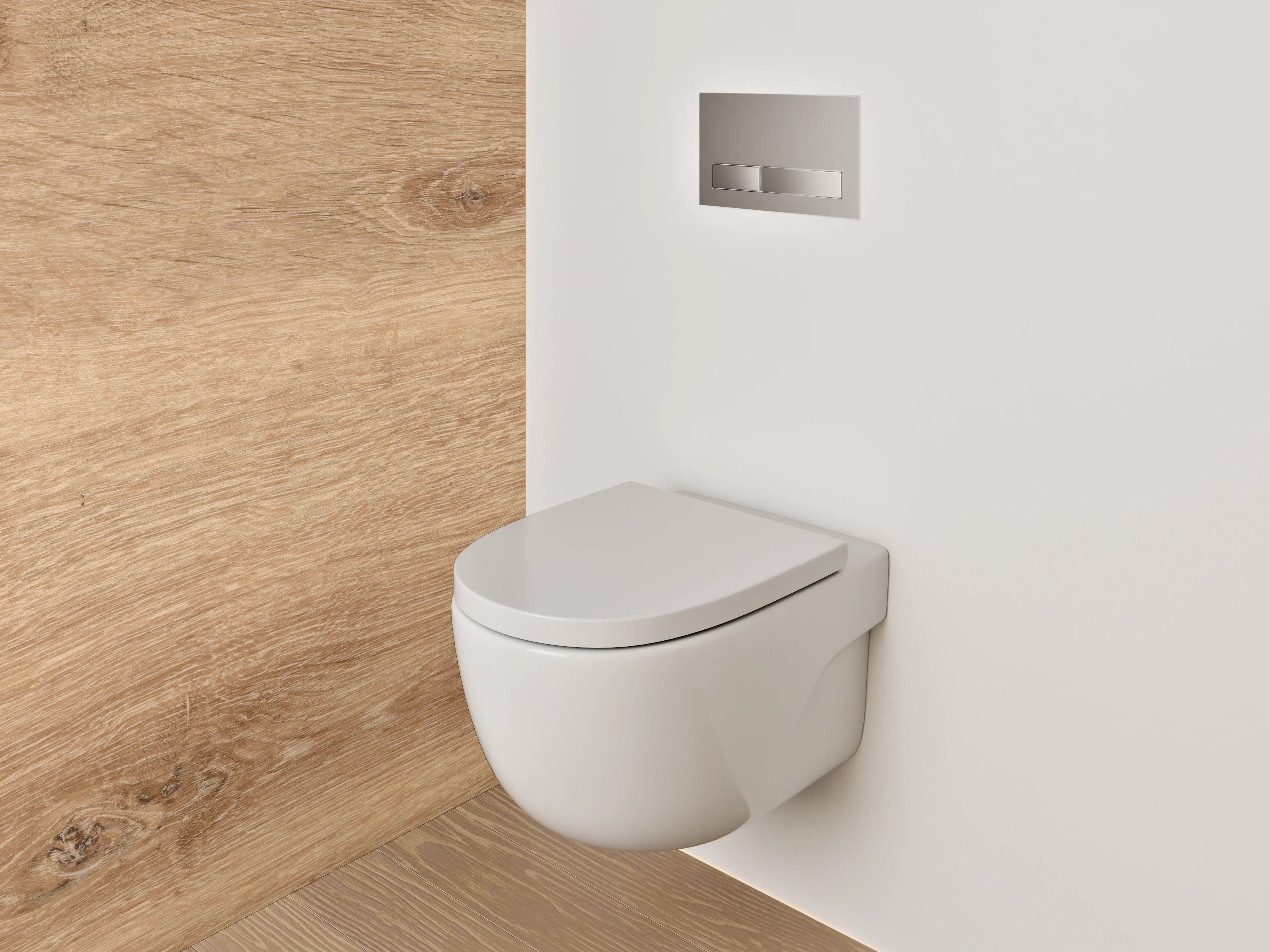 WC-Rückwand - Holzoptik Eiche natürlich