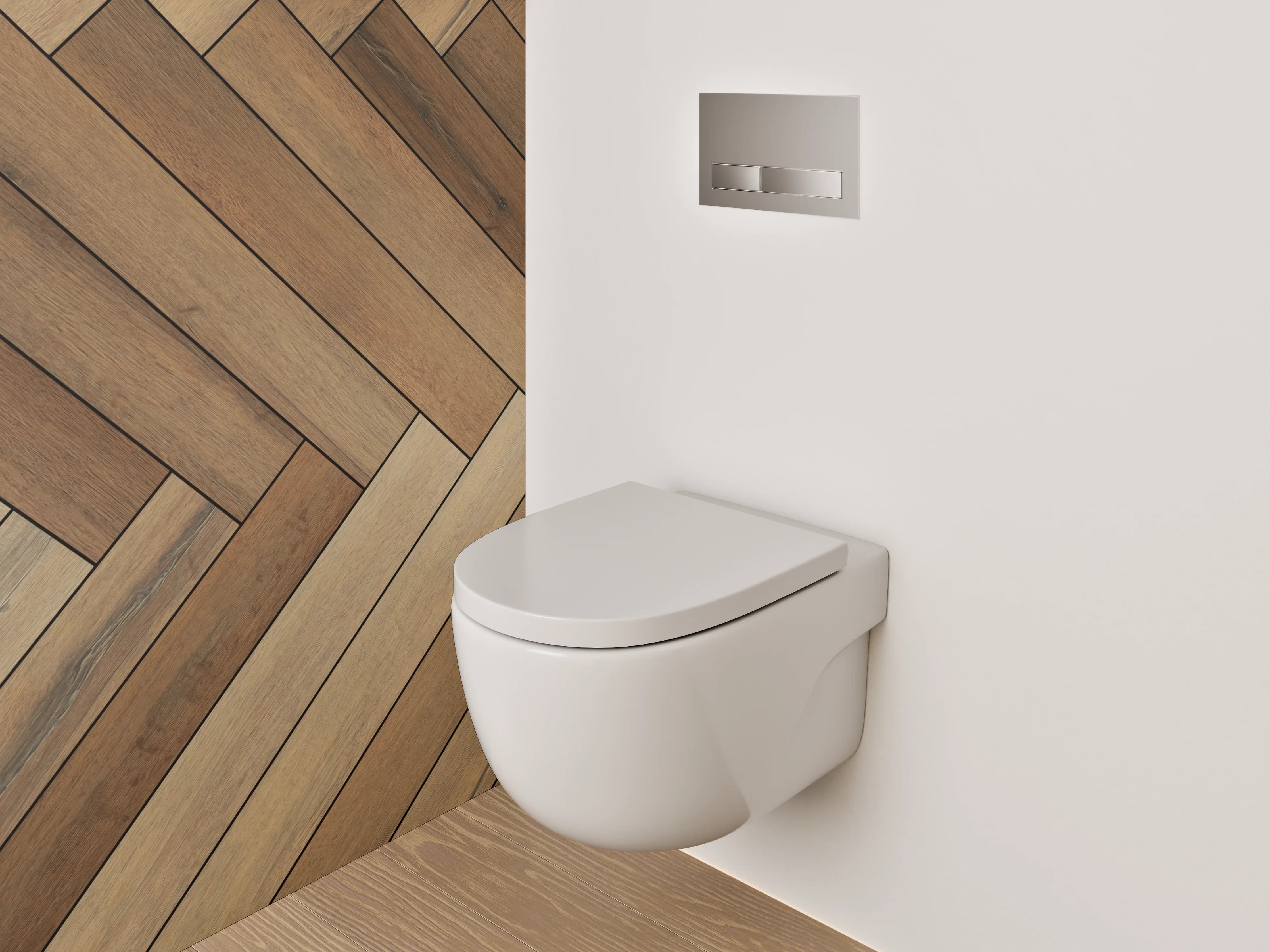 WC-Rückwand - Holzoptik Fischgrät Muster