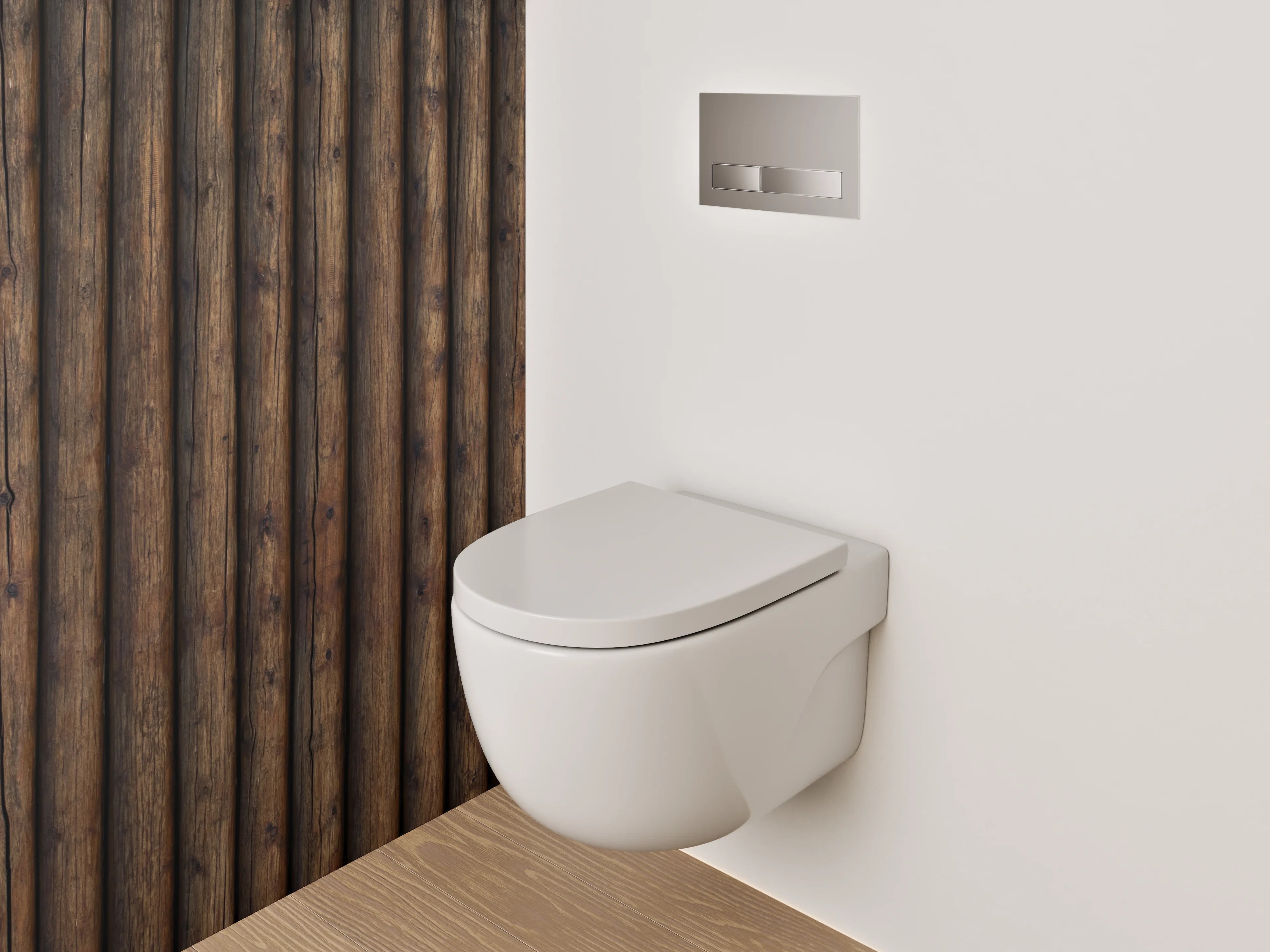 WC-Rückwand - Holzoptik Wandverkleidung Braun