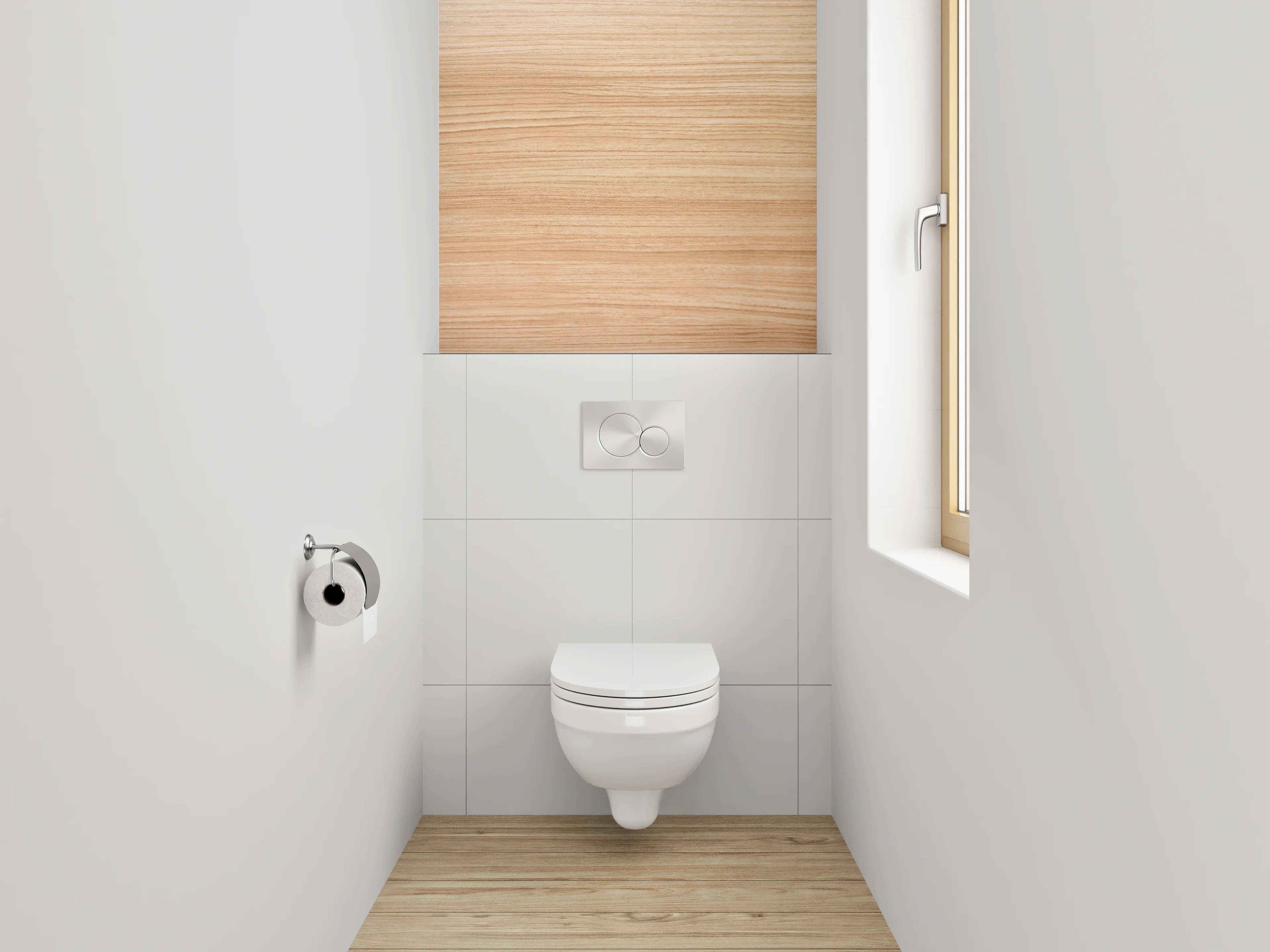 WC-Rückwand - Holzoptik hell Braun Streifen