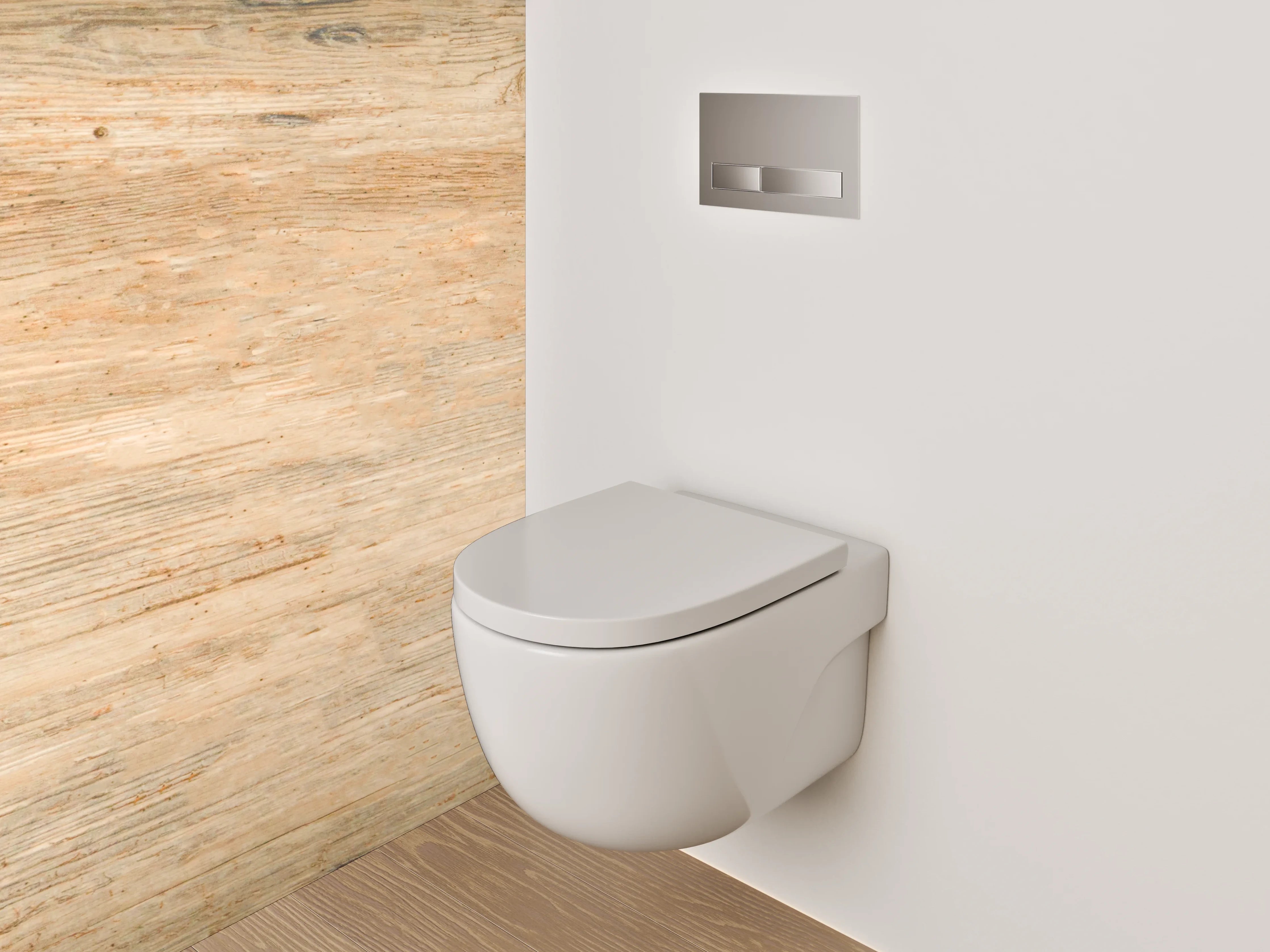 WC-Rückwand - Holzoptik im Naturstil