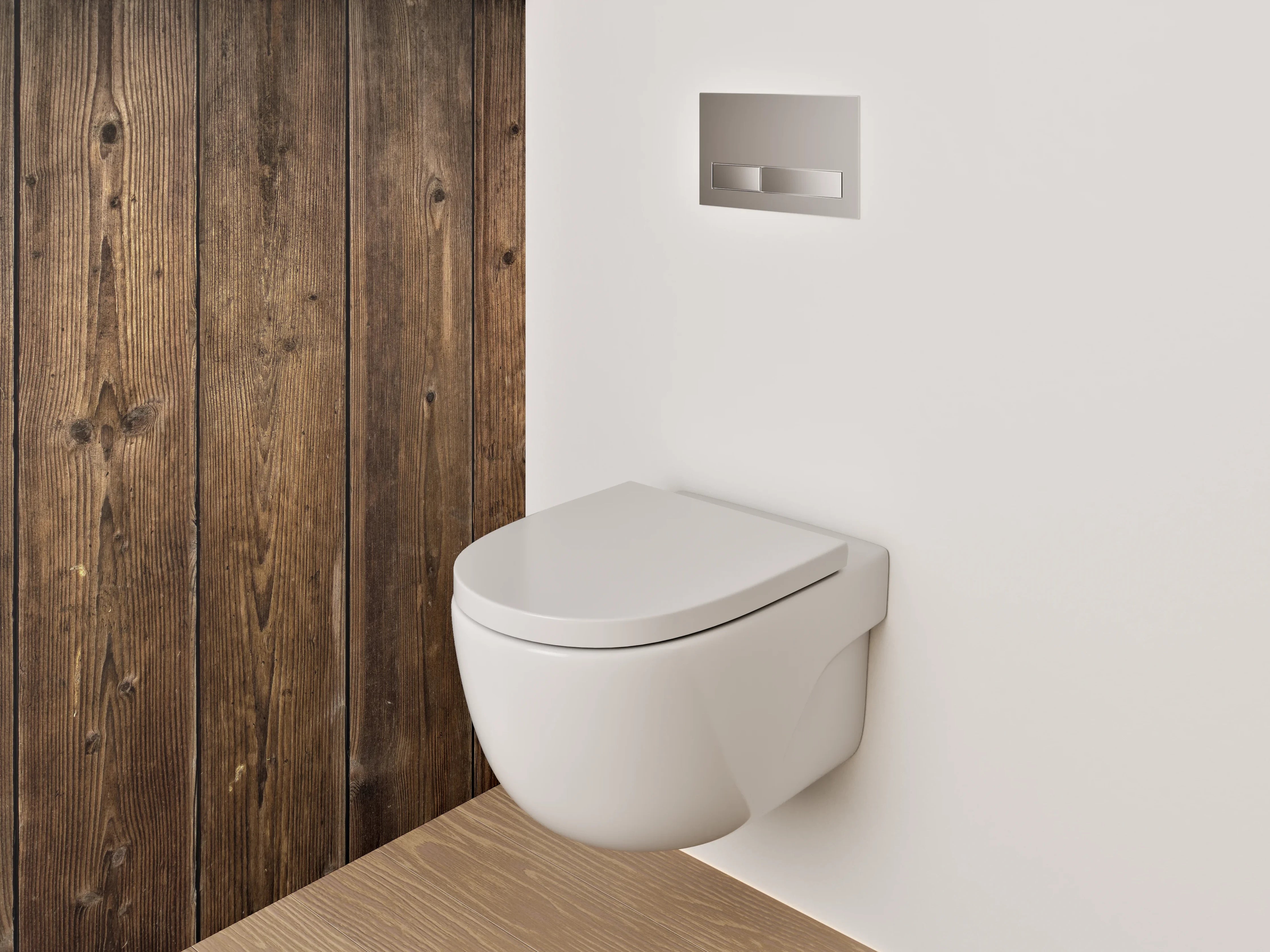 WC-Rückwand - Holzoptik rustikal braun Wanddekor