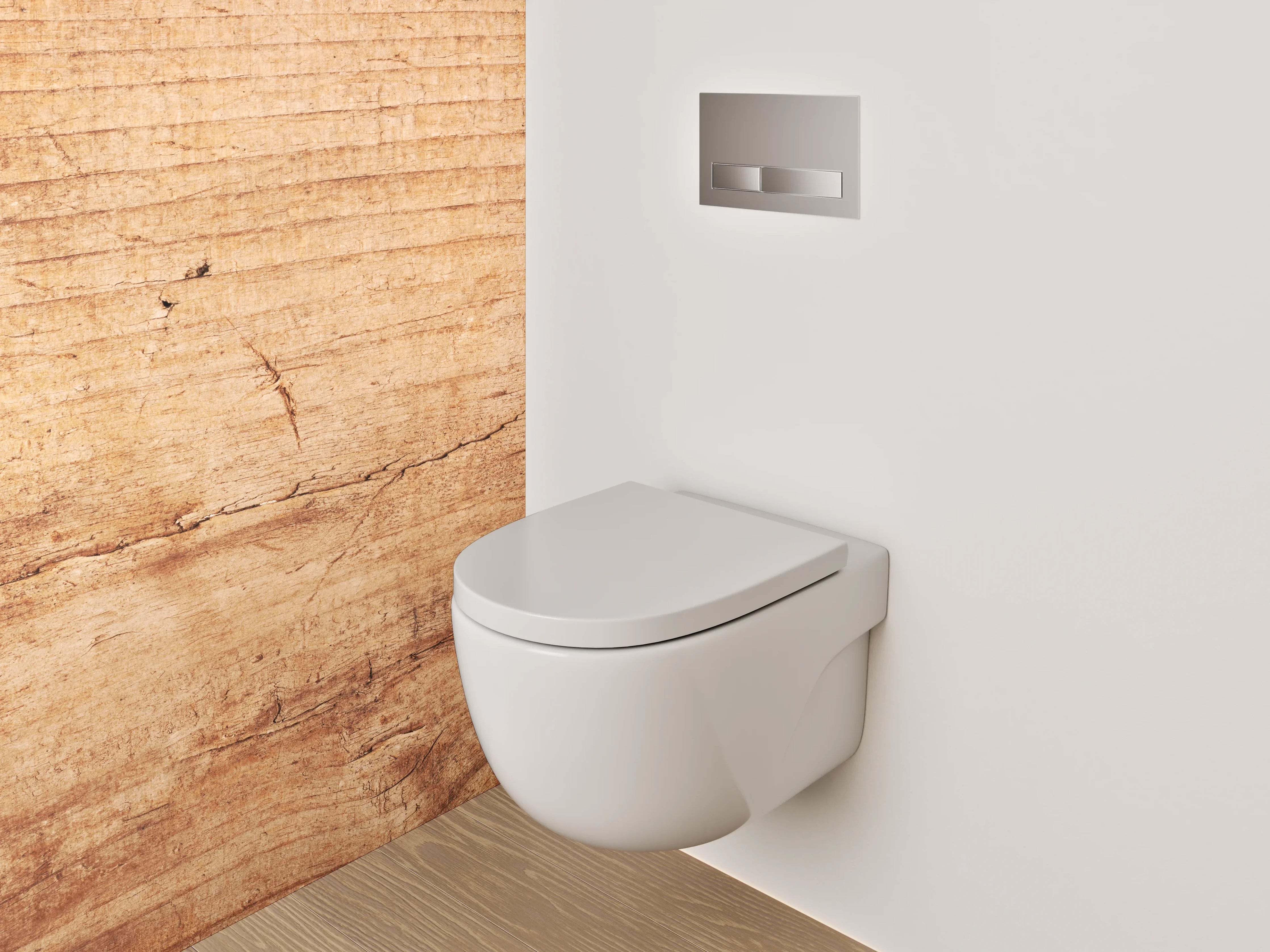 WC-Rückwand - Holzstruktur Natur Braun