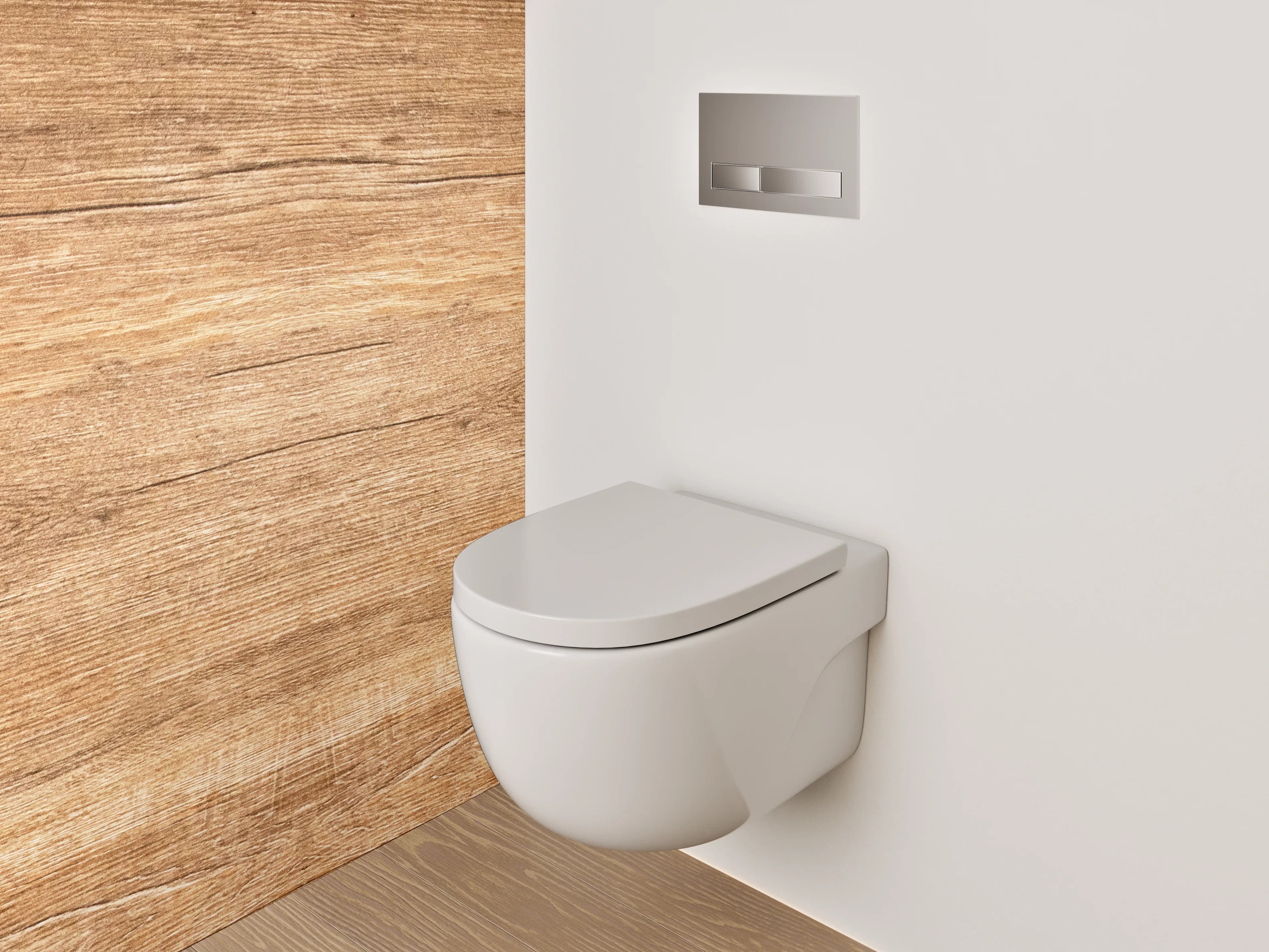 WC-Rückwand - Holzstruktur Naturfarben