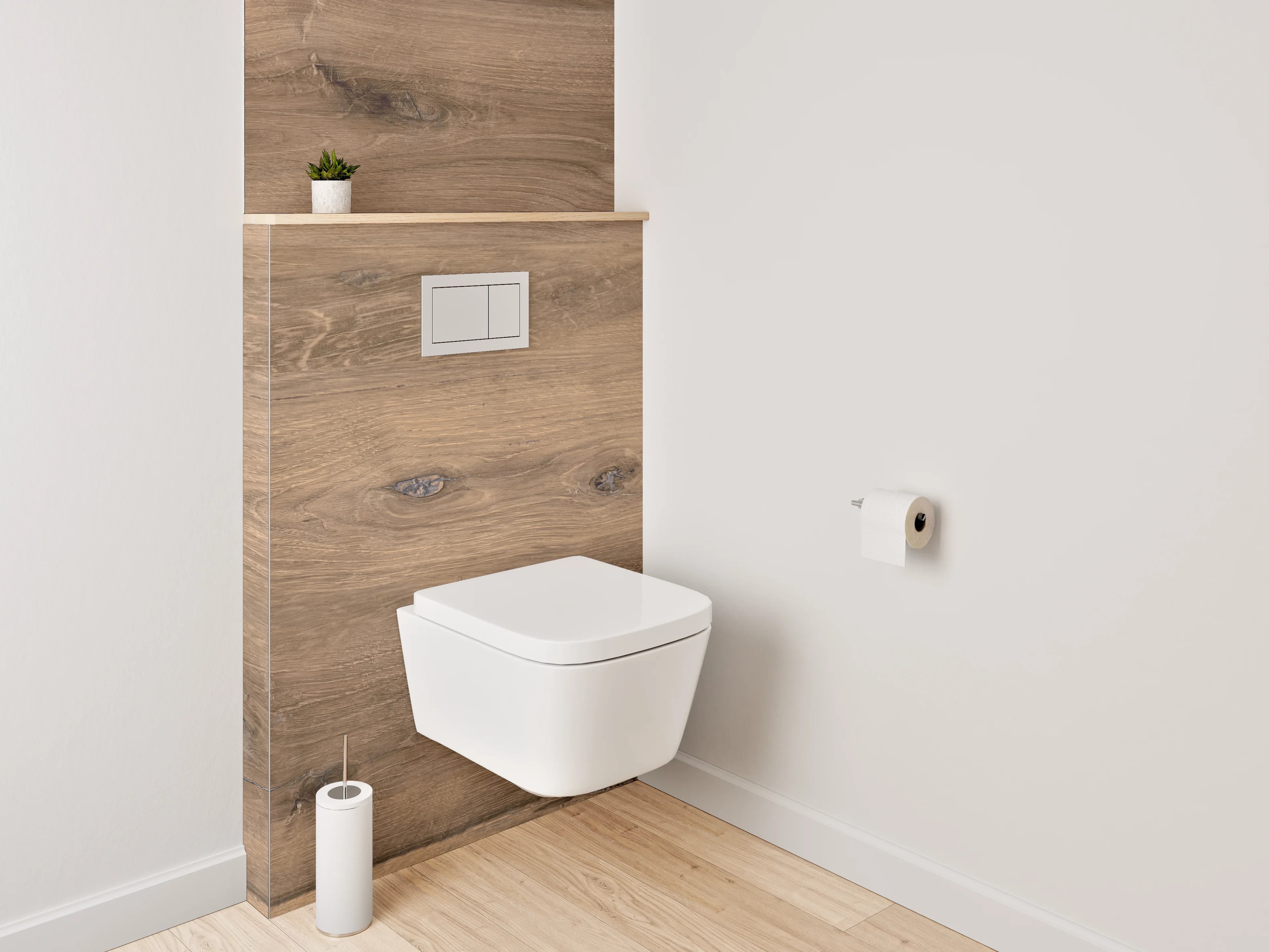 WC-Rückwand - Holztisch-Oberfläche mit natürlicher Maserung