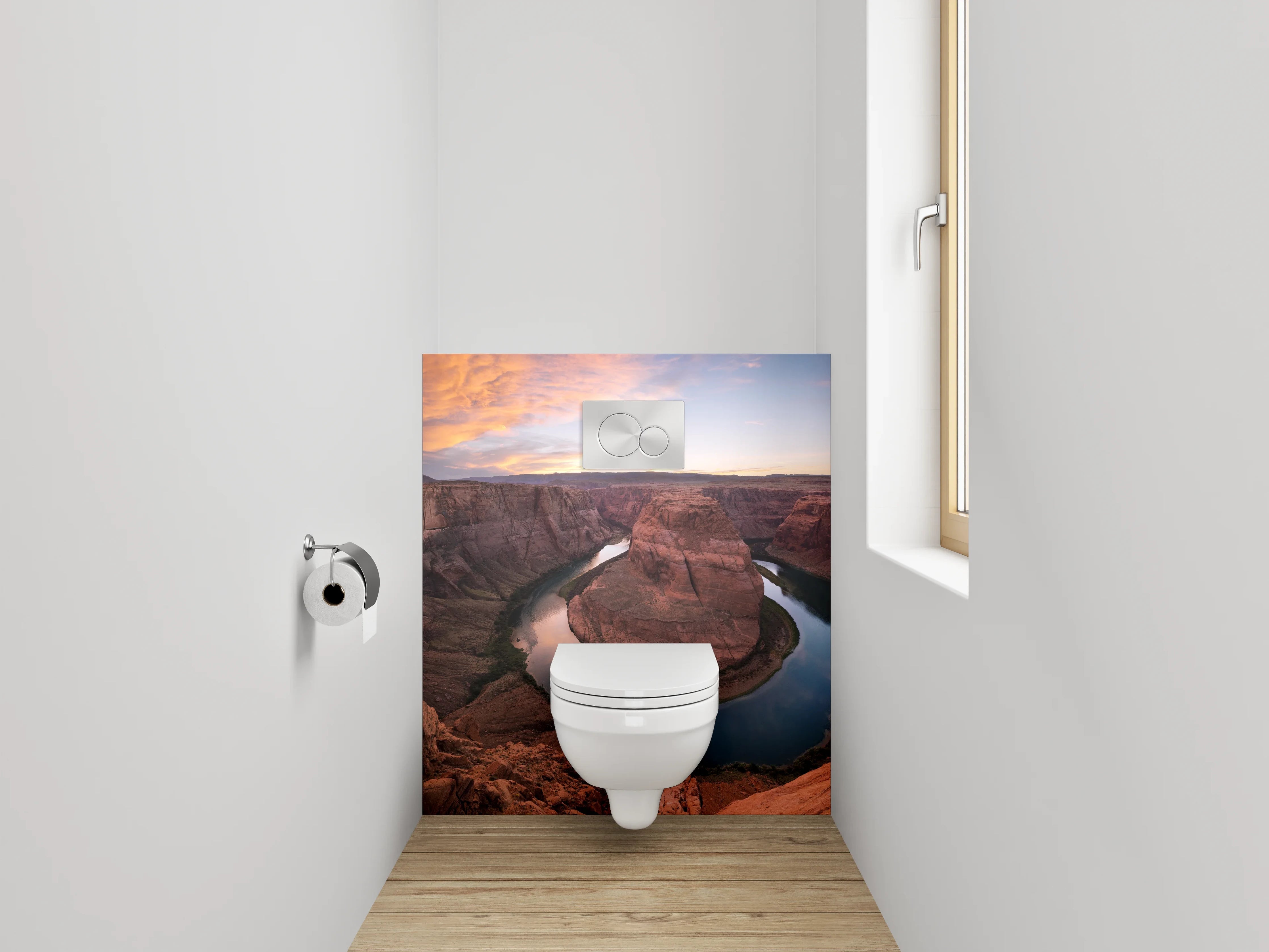 WC-Rückwand - Horseshoe Bend Flusslandschaft Sonnenuntergang