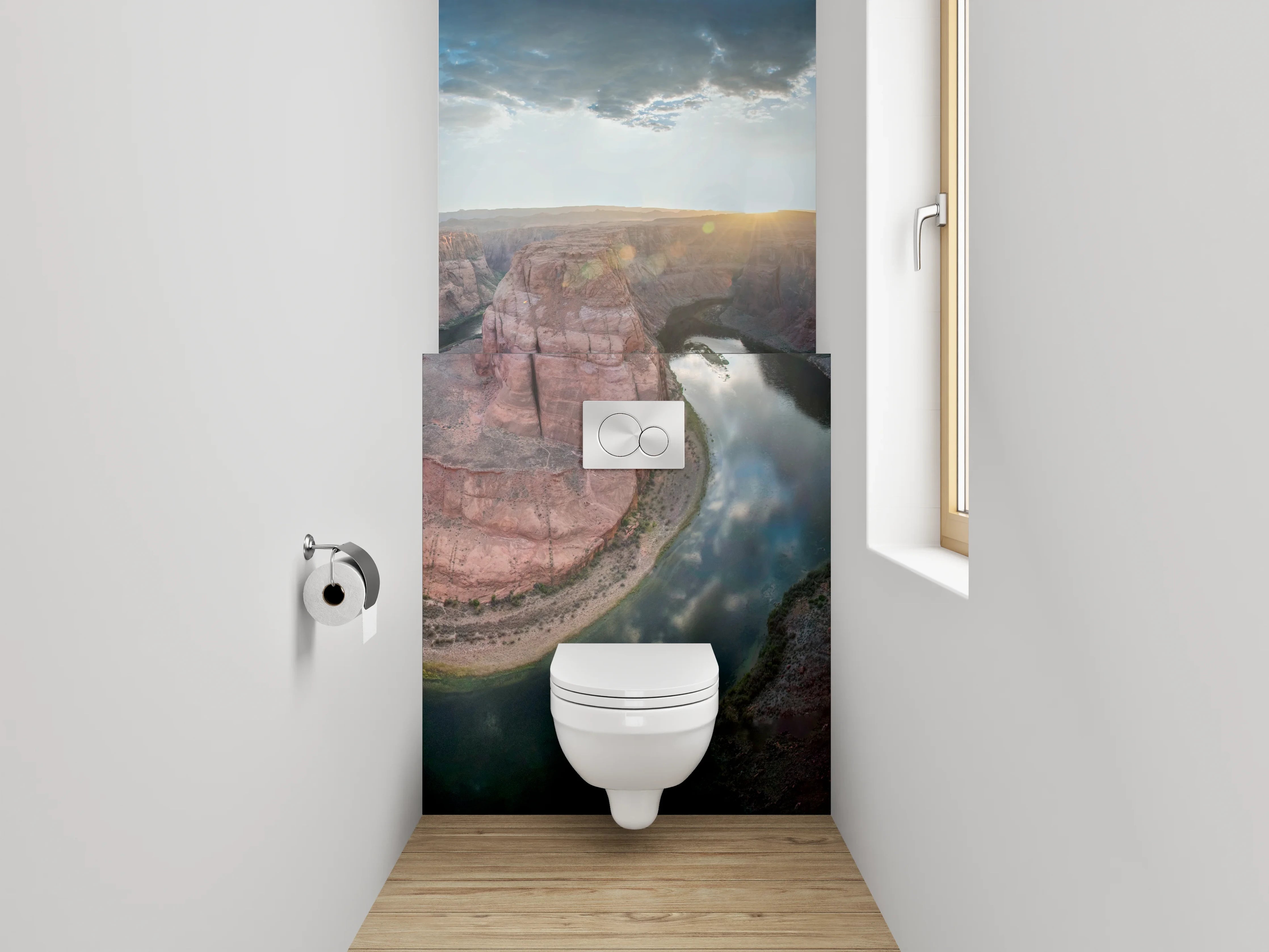 WC-Rückwand - Horseshoe Bend Panorama Sonnenaufgang