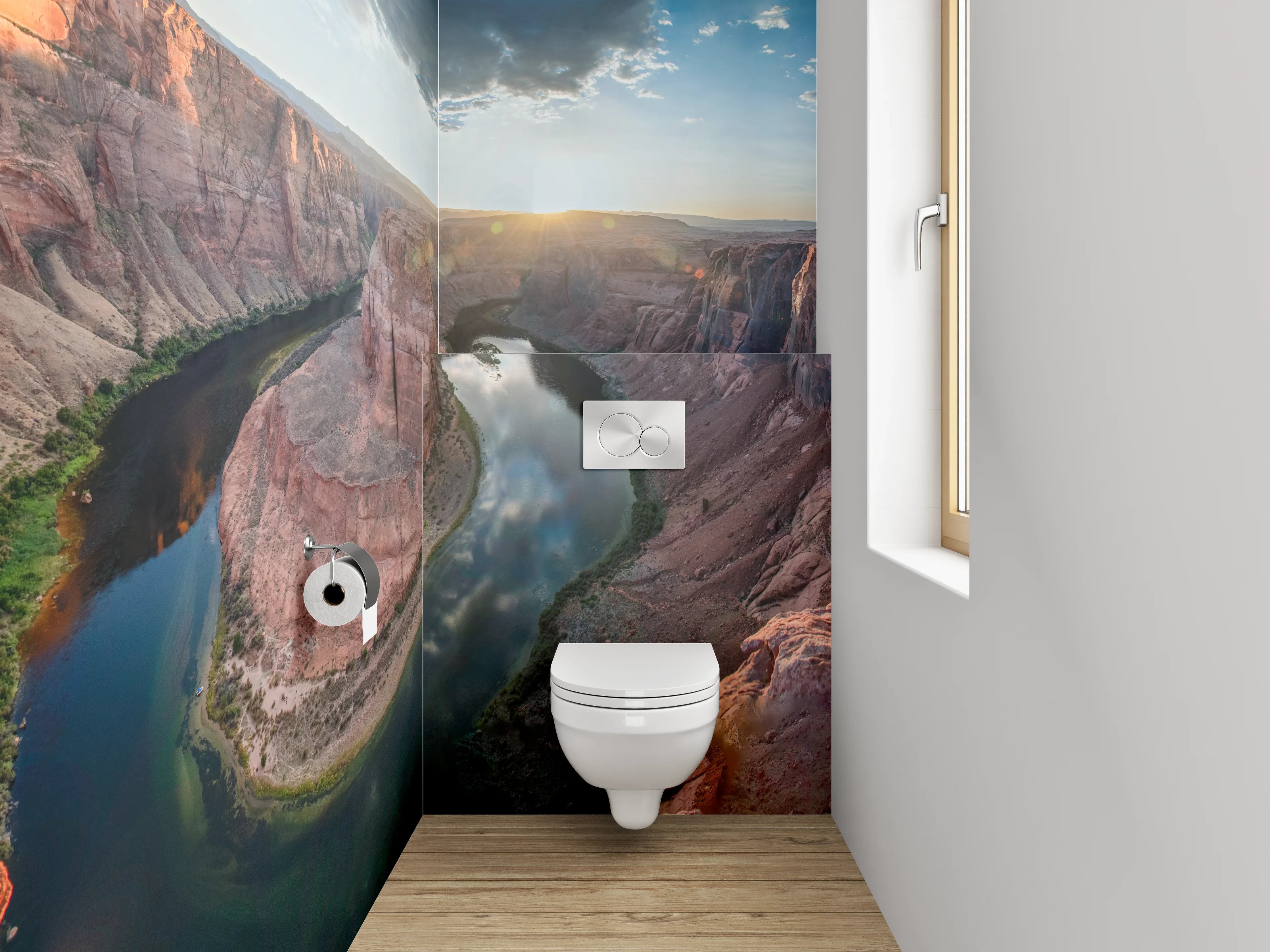 WC-Rückwand - Horseshoe Bend Panorama Sonnenaufgang