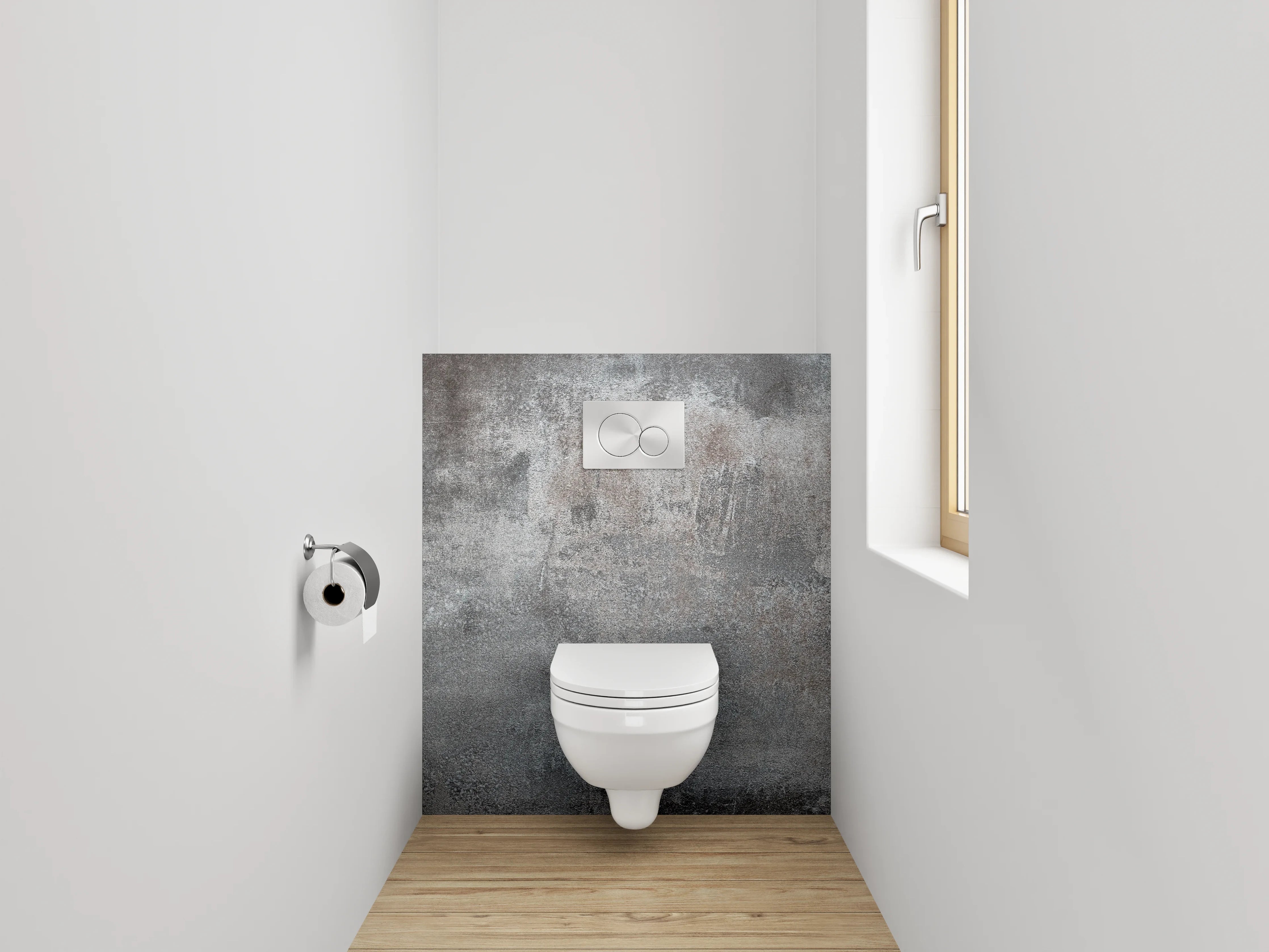 WC-Rückwand - Industrial Betonlook Grau Braun