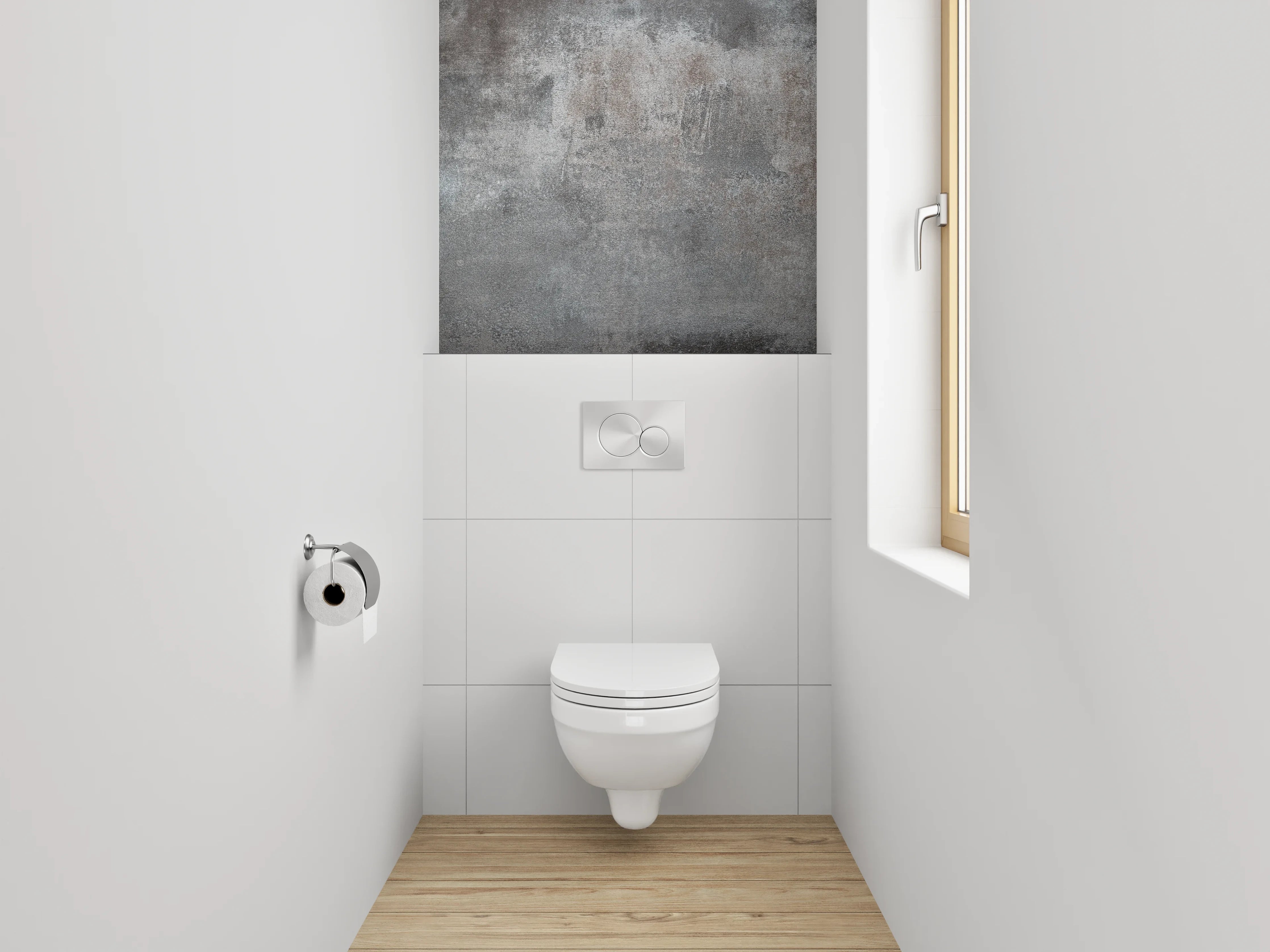 WC-Rückwand - Industrial Betonlook Grau Braun