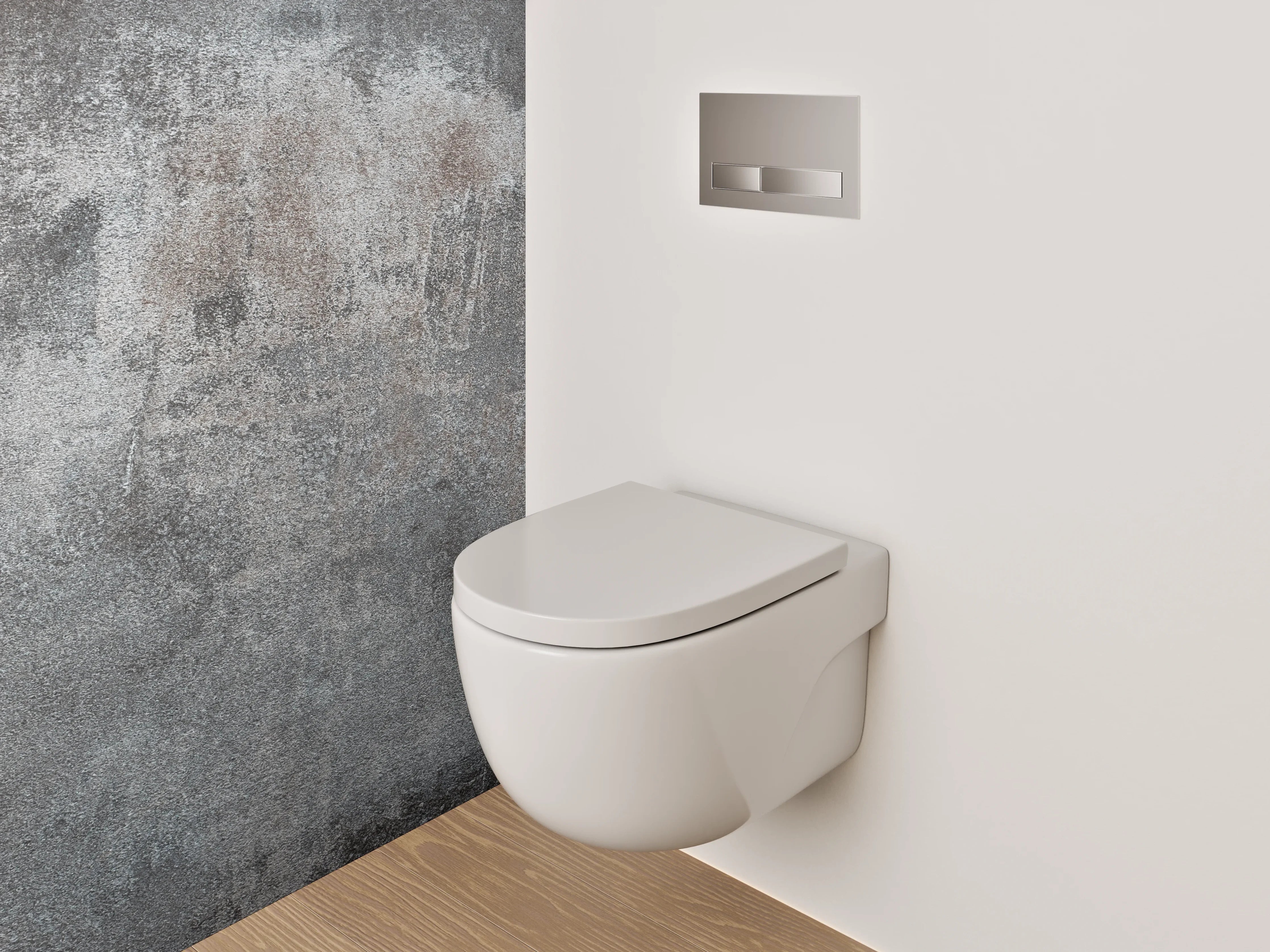 WC-Rückwand - Industrial Betonlook Grau Braun