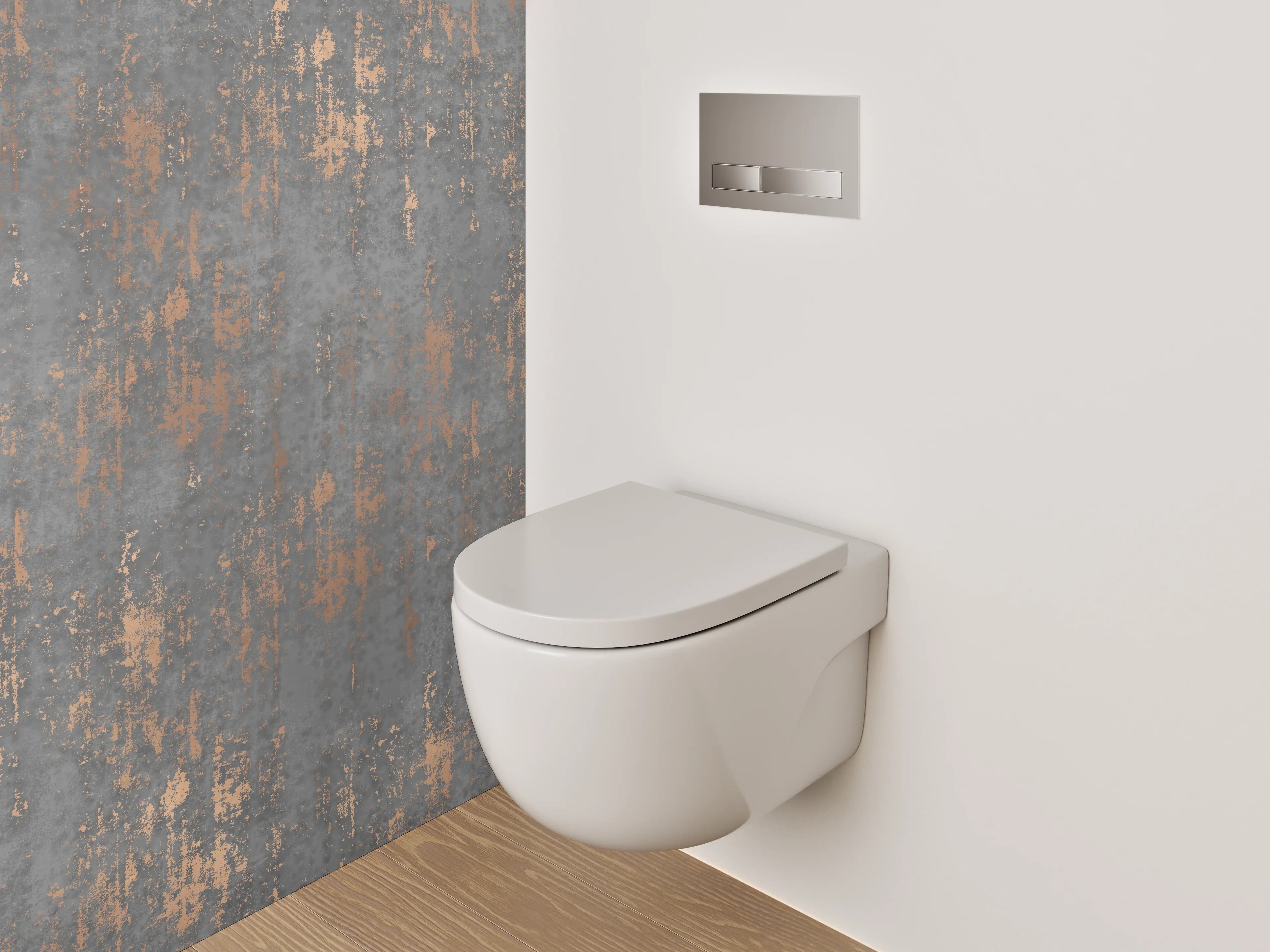 WC-Rückwand - Industrial Rost Optik Beton Grau Braun