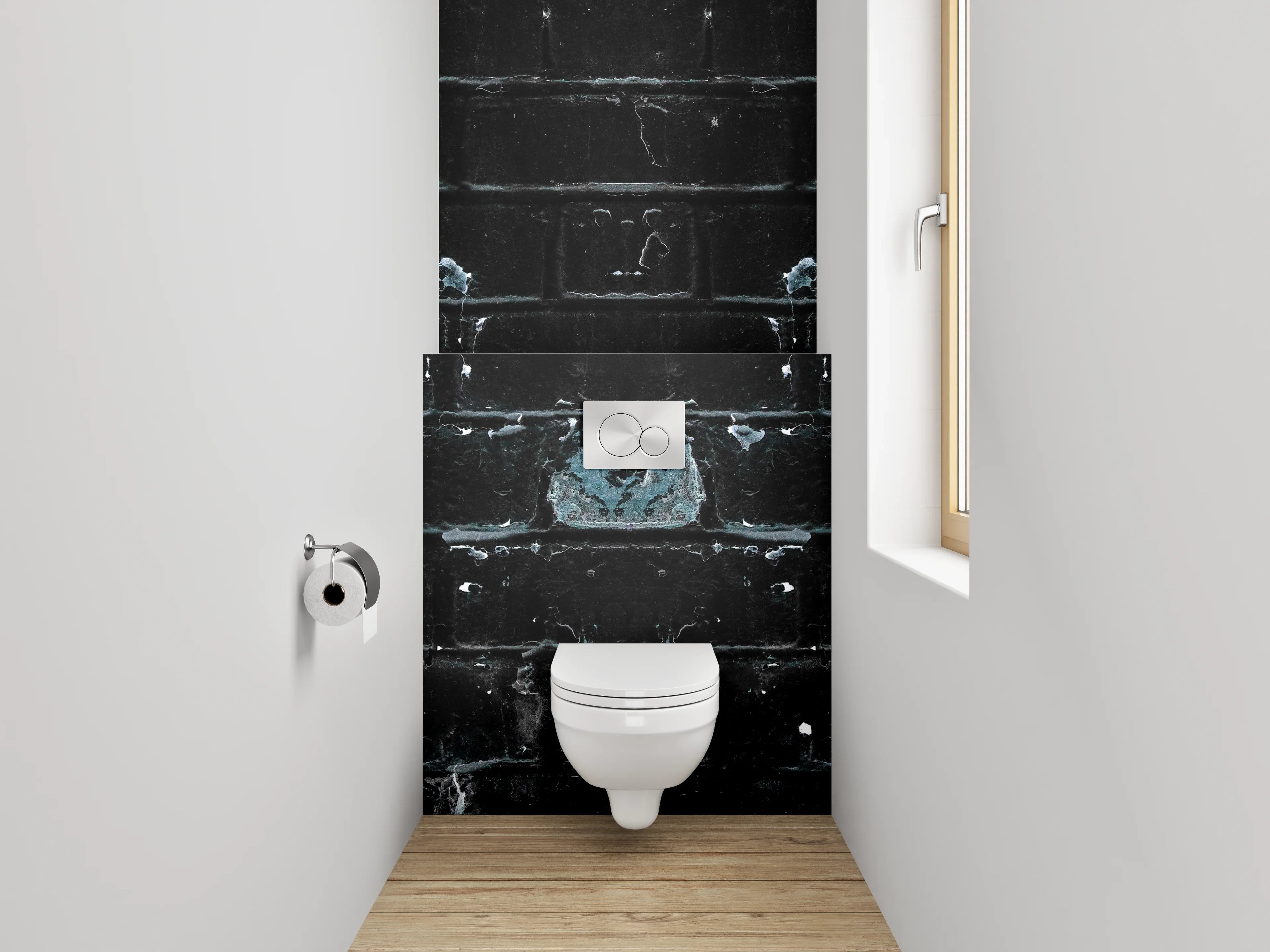 WC-Rückwand - Industrielles Ziegel Wand Kunstmotiv