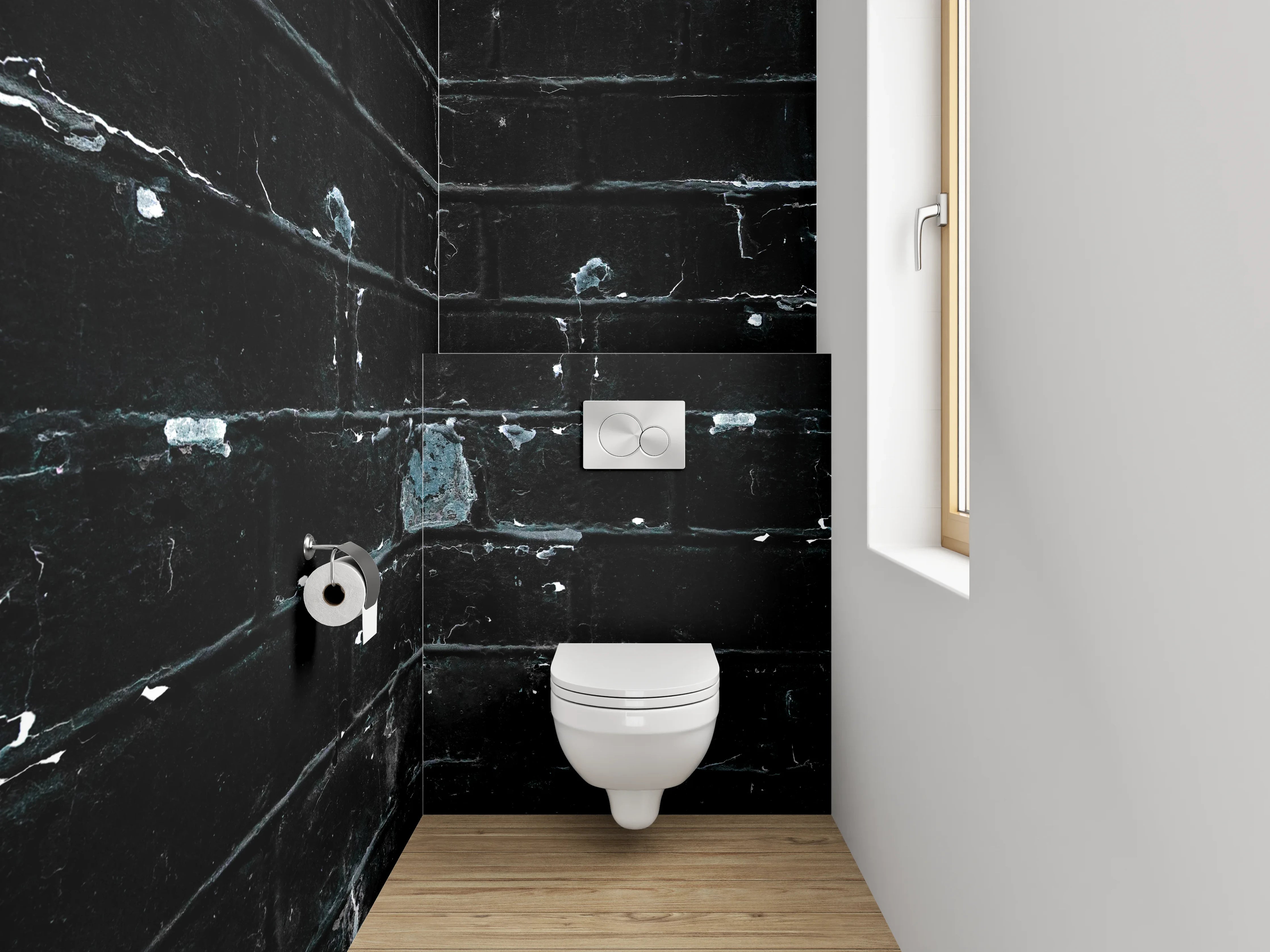 WC-Rückwand - Industrielles Ziegel Wand Kunstmotiv