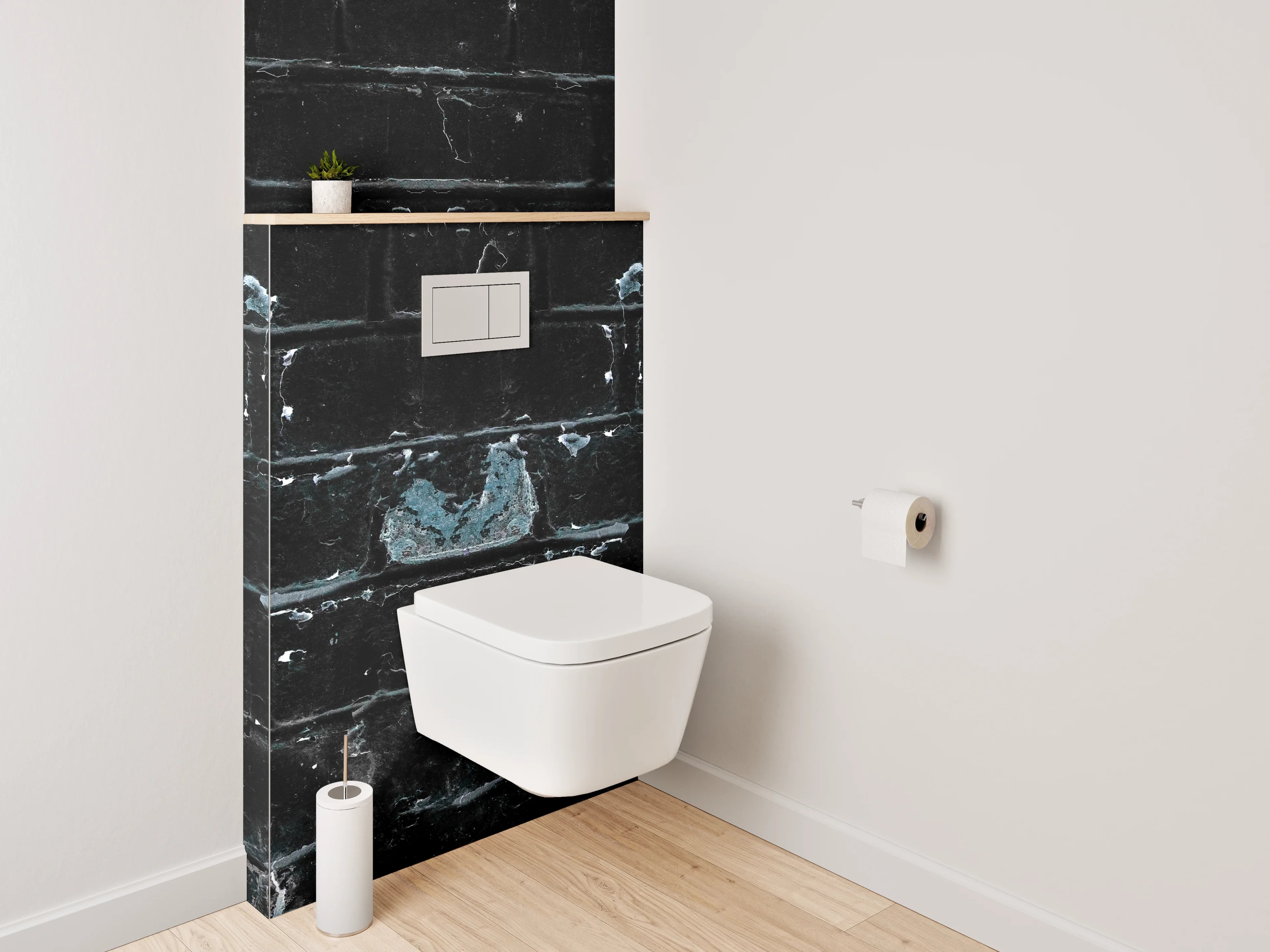 WC-Rückwand - Industrielles Ziegel Wand Kunstmotiv