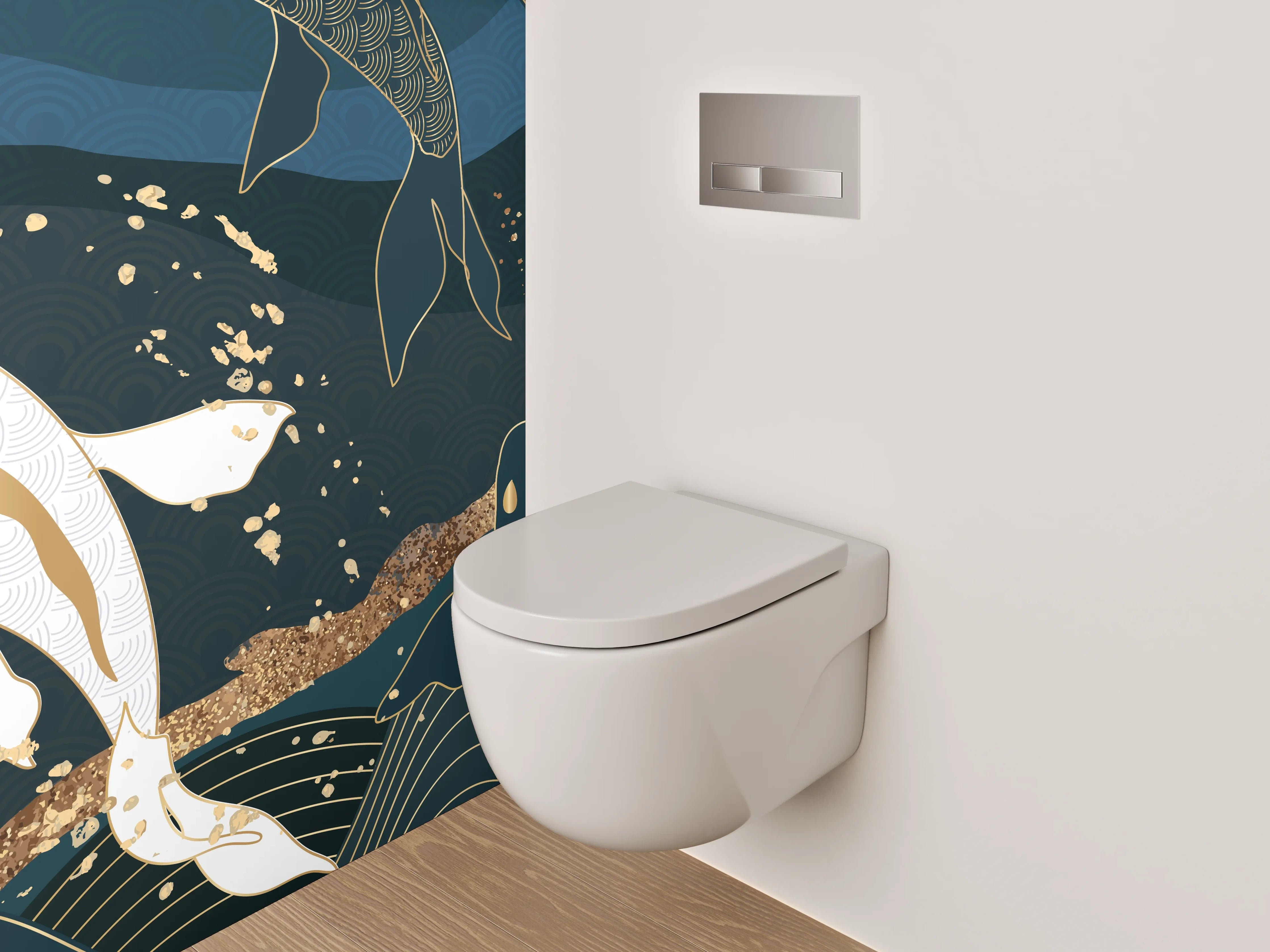 WC-Rückwand - Japanische Koi Kunst Poster