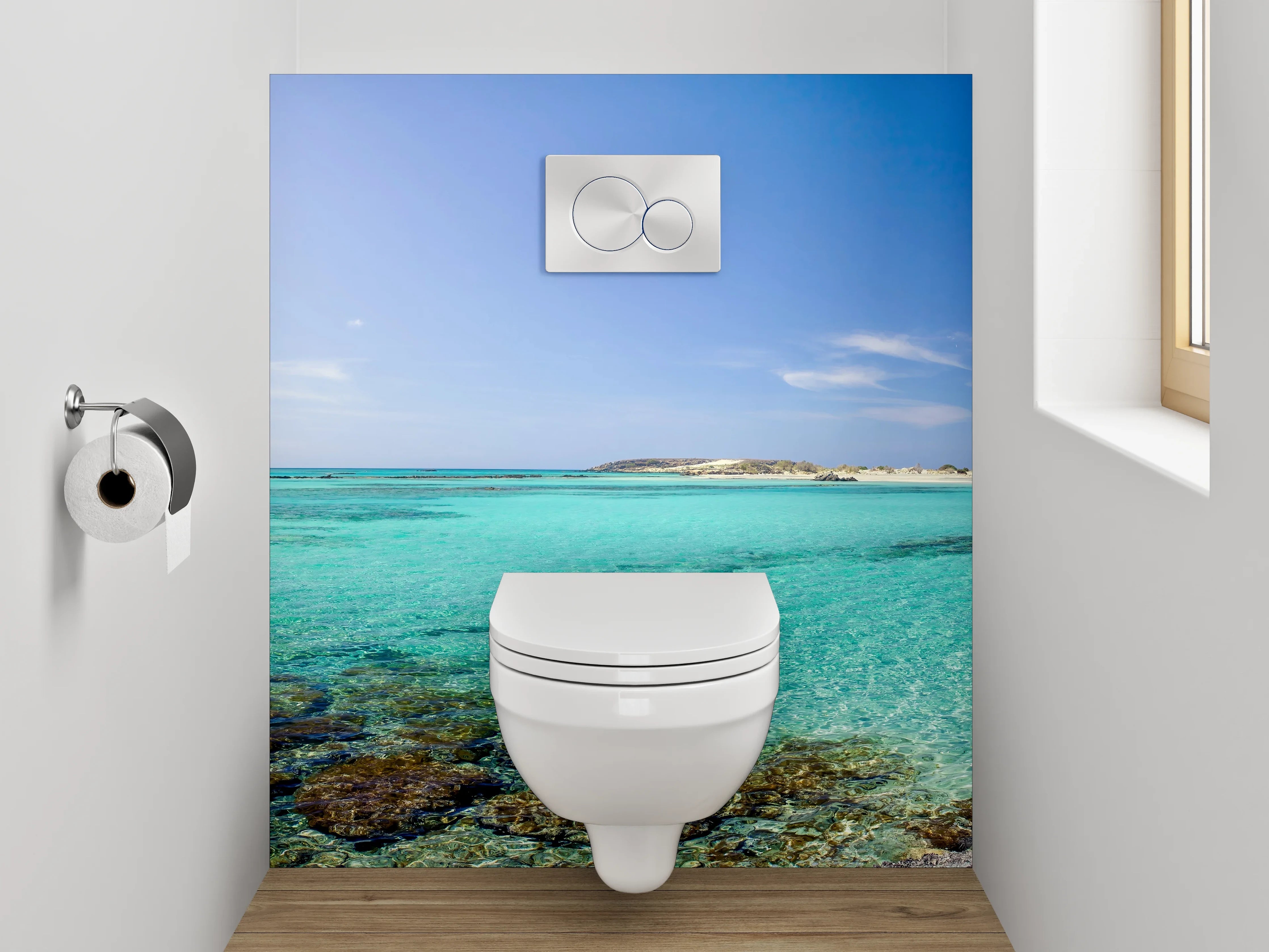 WC-Rückwand - Karibischer Traumstrand Panorama