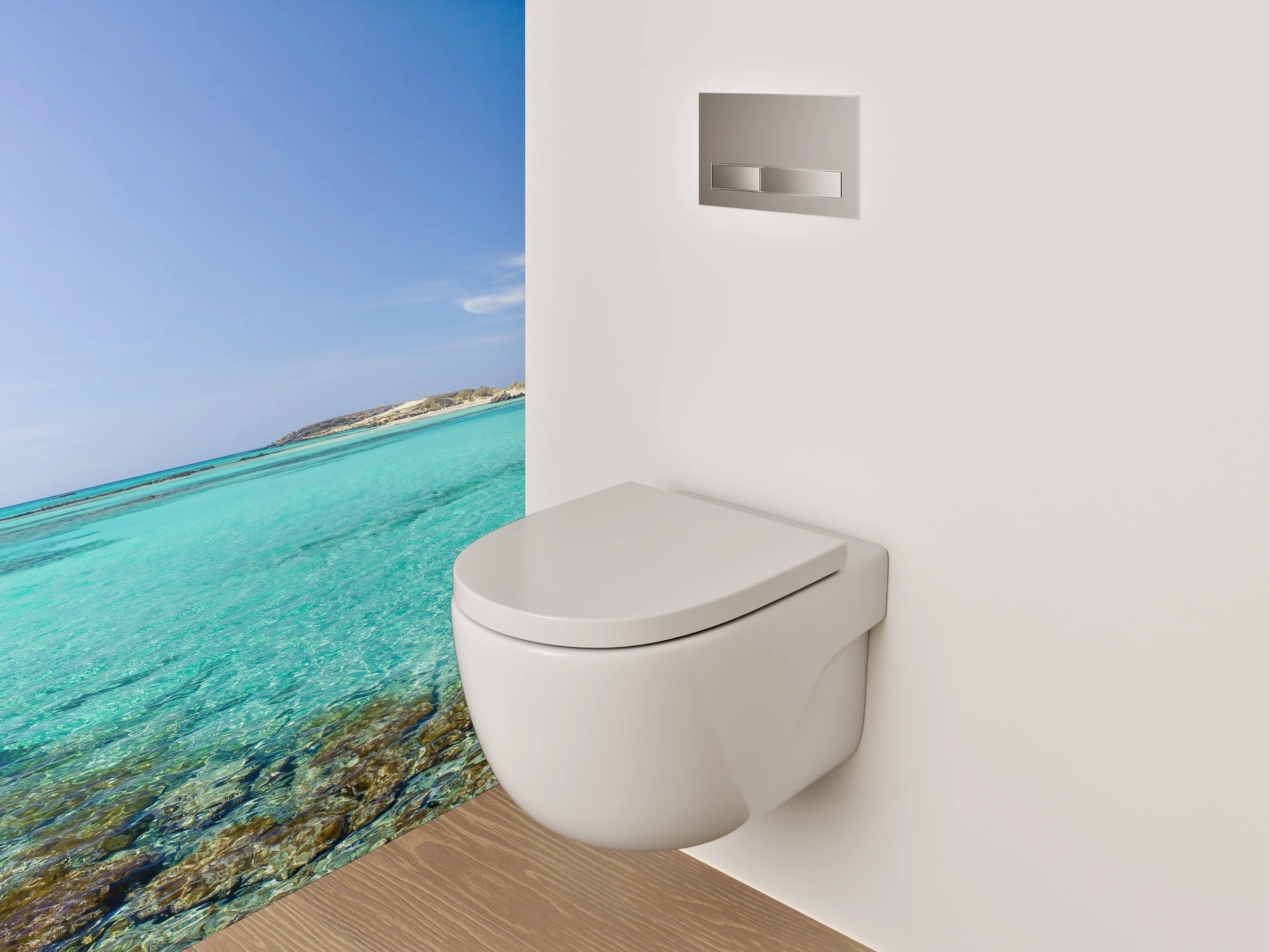 WC-Rückwand - Karibischer Traumstrand Panorama