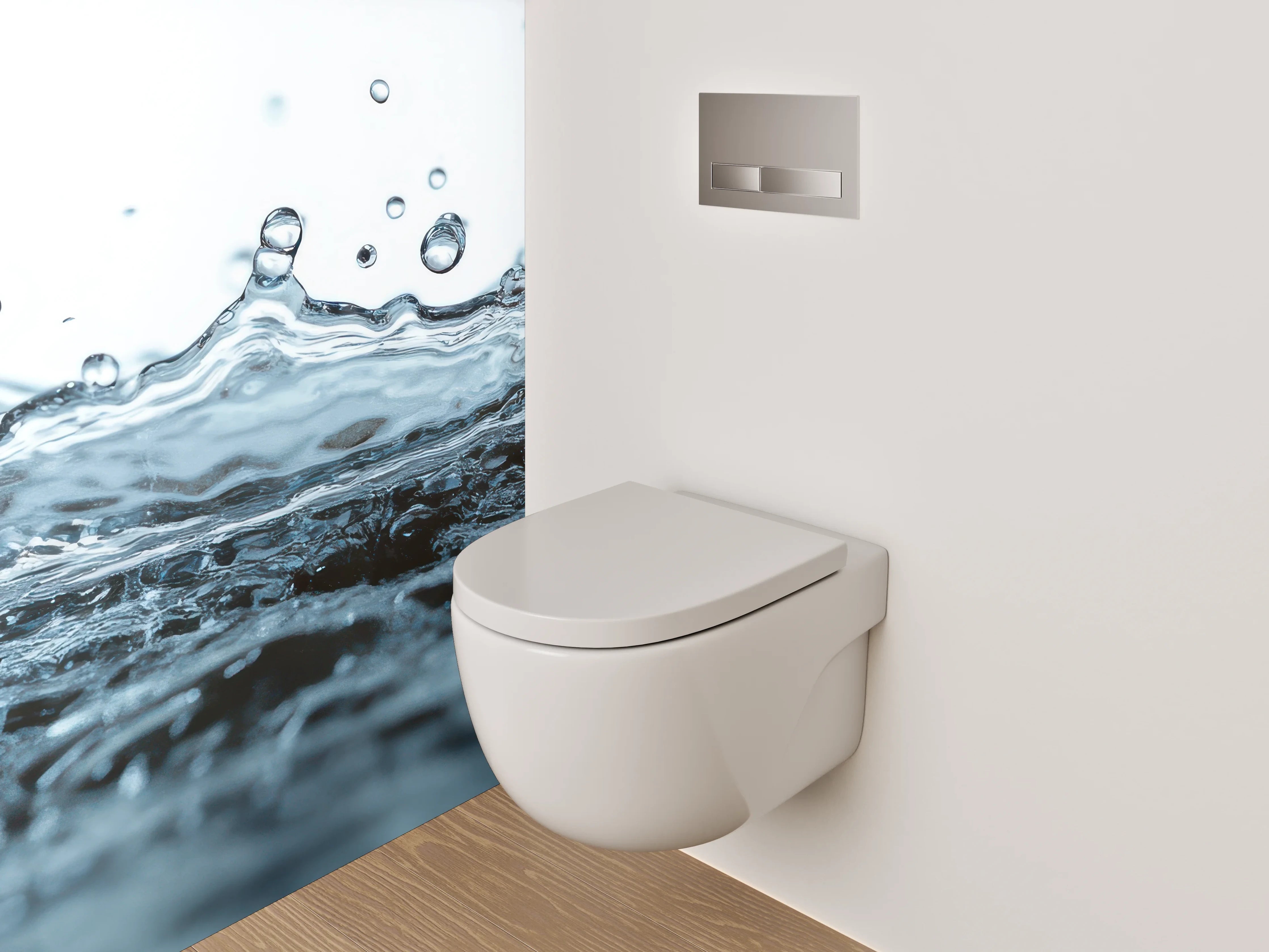 WC-Rückwand - Klares Wassertropfen-Foto