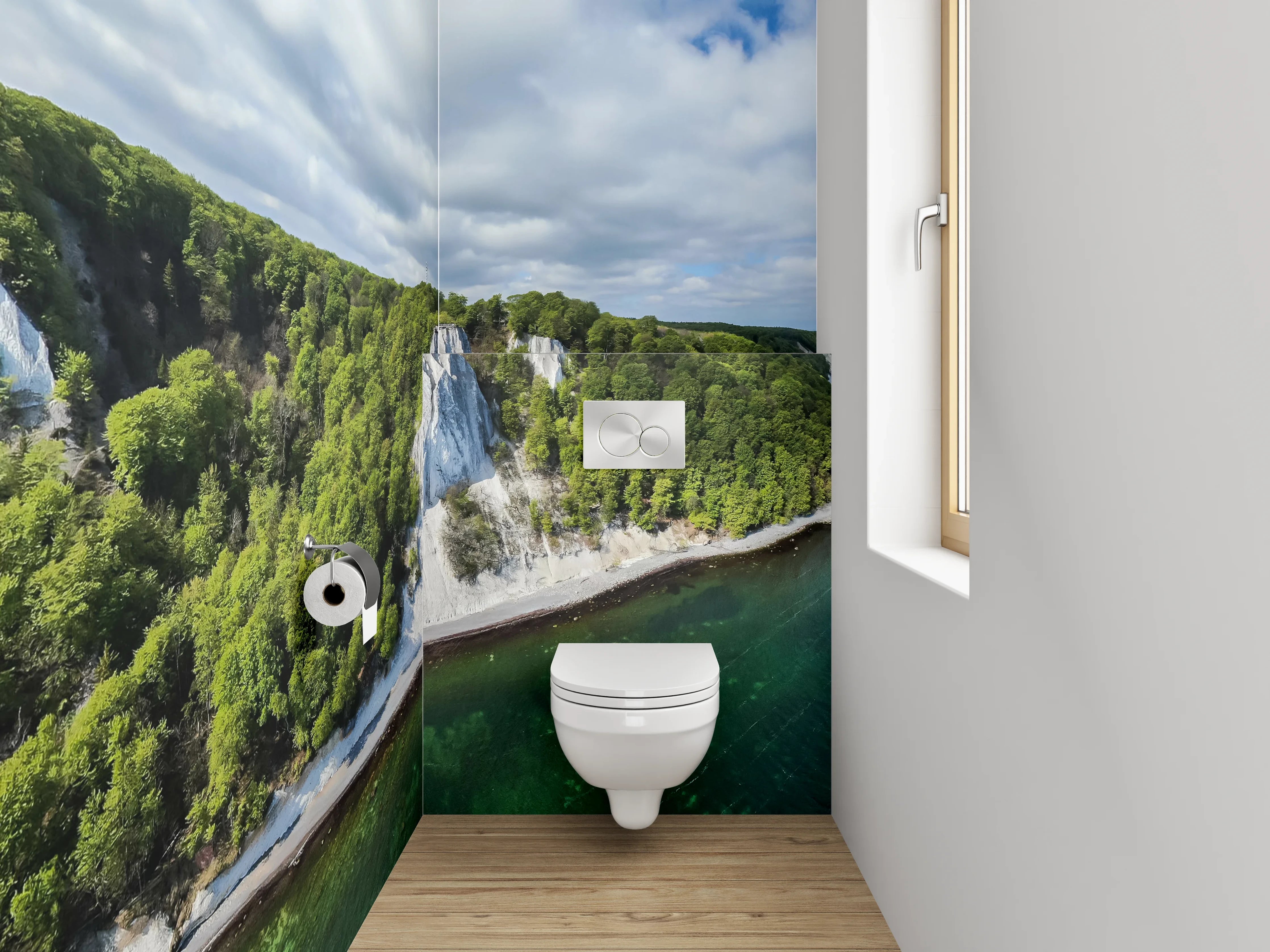 WC-Rückwand - Kreidefelsen Insel Rügen Panorama