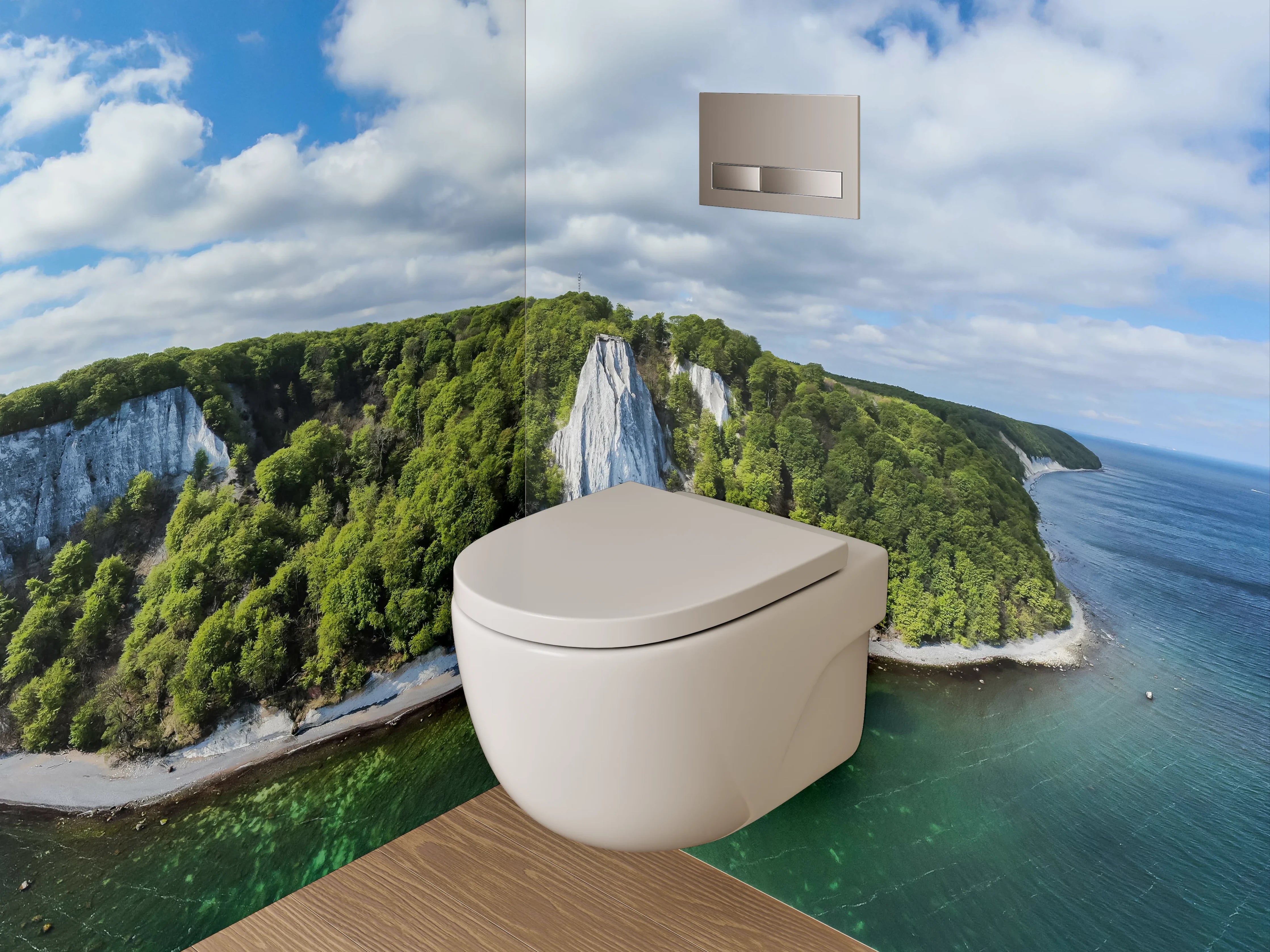 WC-Rückwand - Kreidefelsen Insel Rügen Panorama