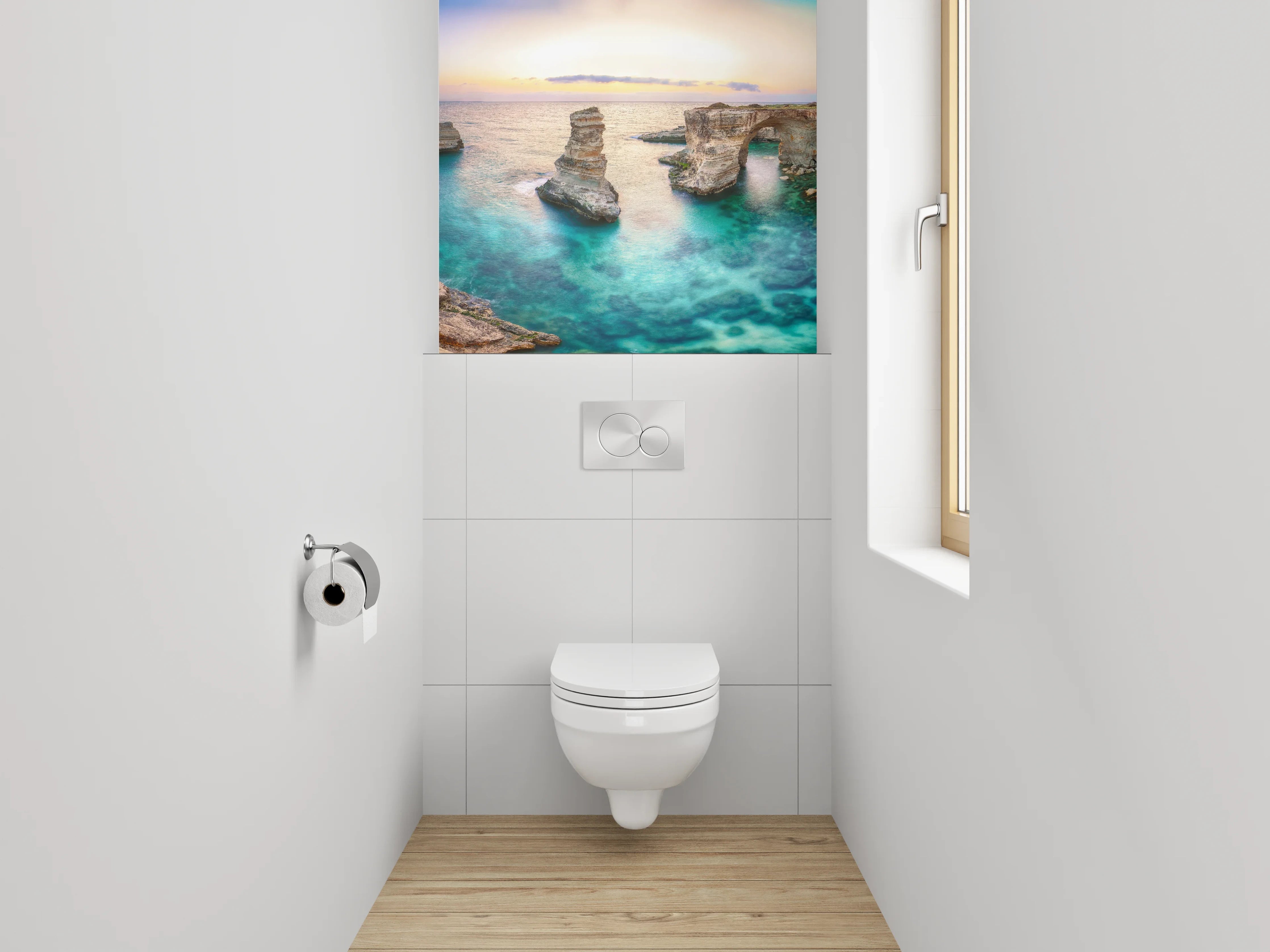 WC-Rückwand - Küste Apulien Sonnenuntergang Kulisse