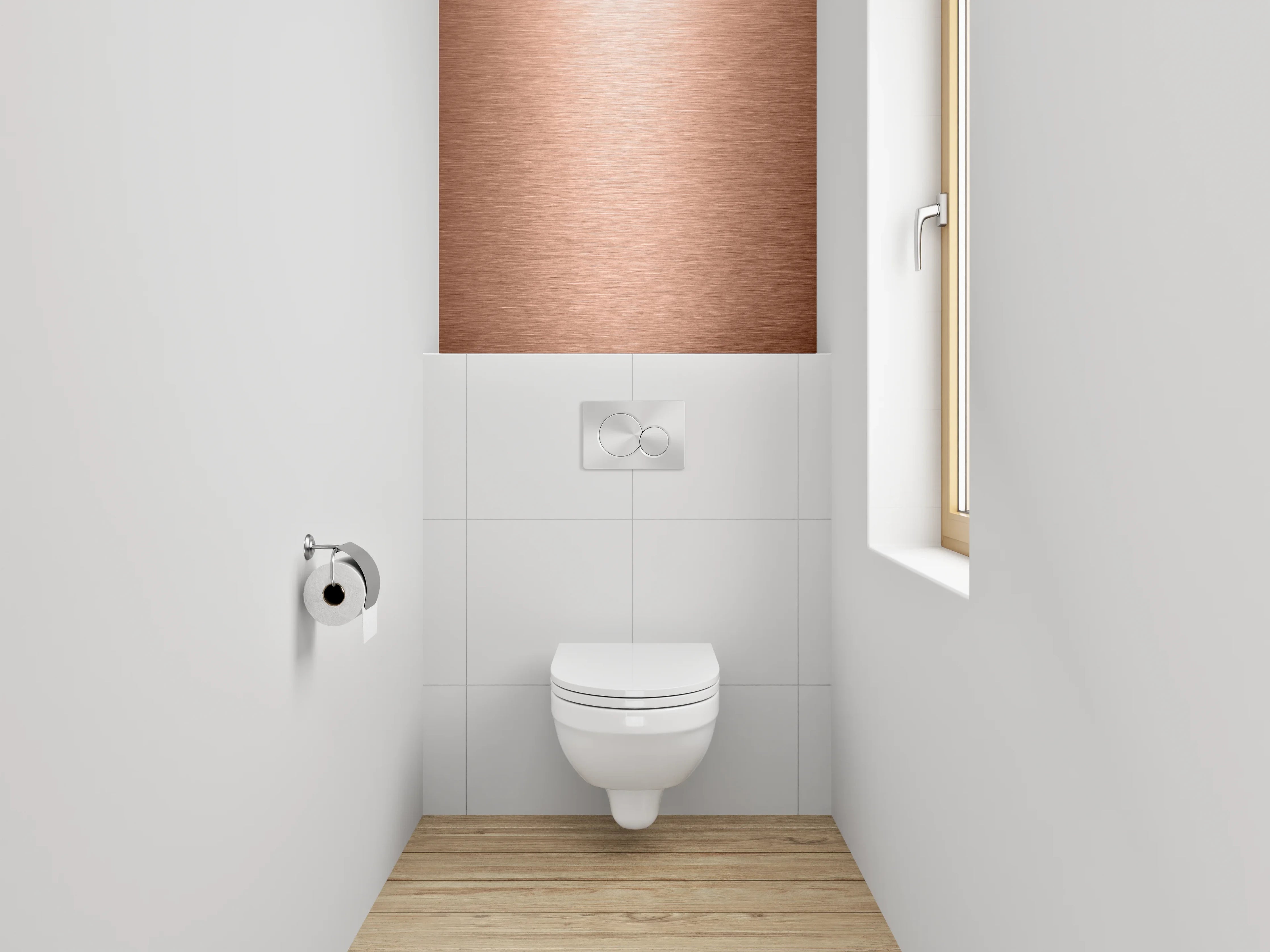 WC-Rückwand - Kupfer Metallic Effekt